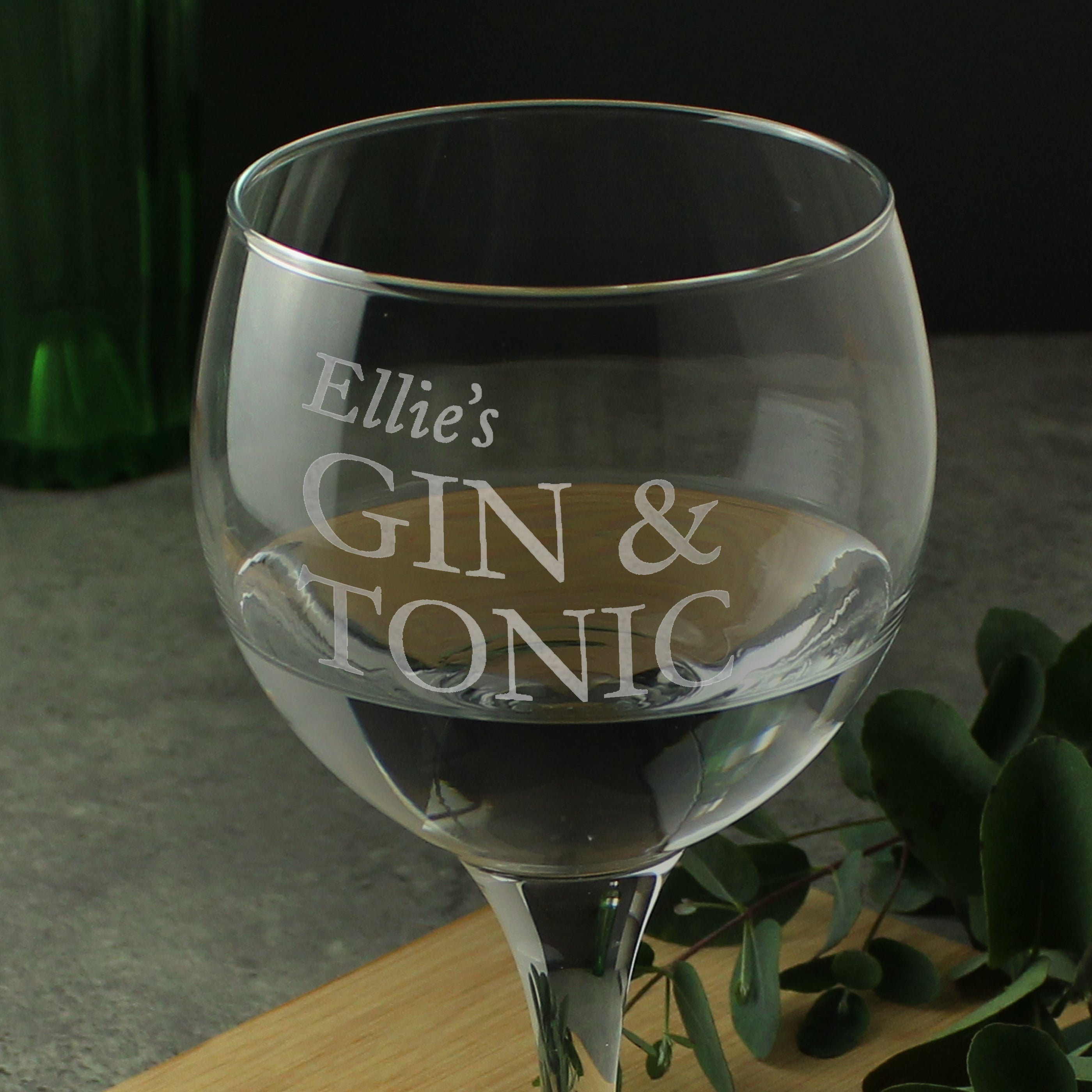 Personalised Gin & Tonic Balloon Glass