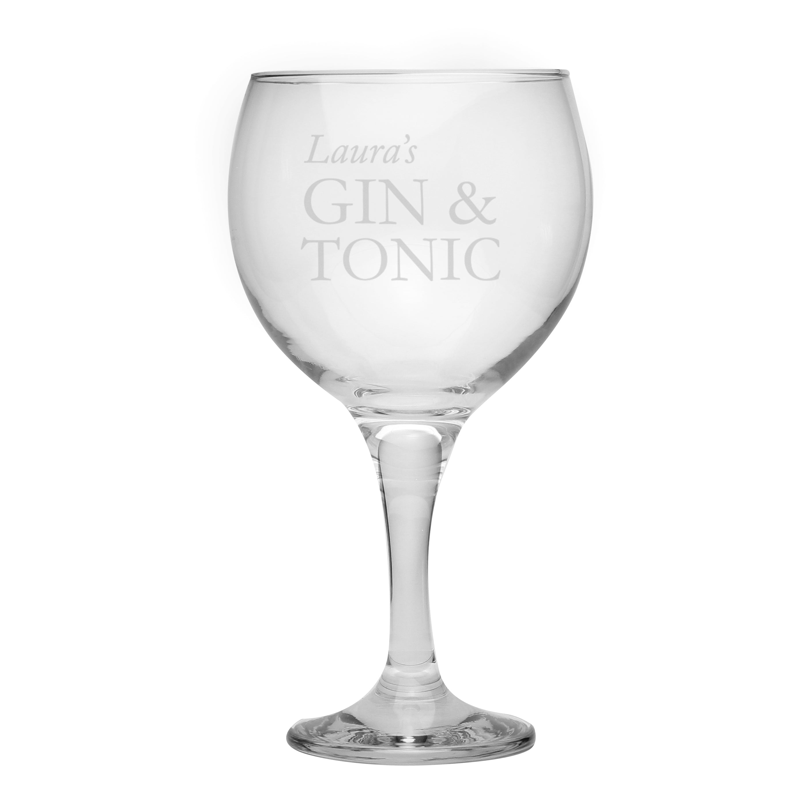 Personalised Gin & Tonic Balloon Glass