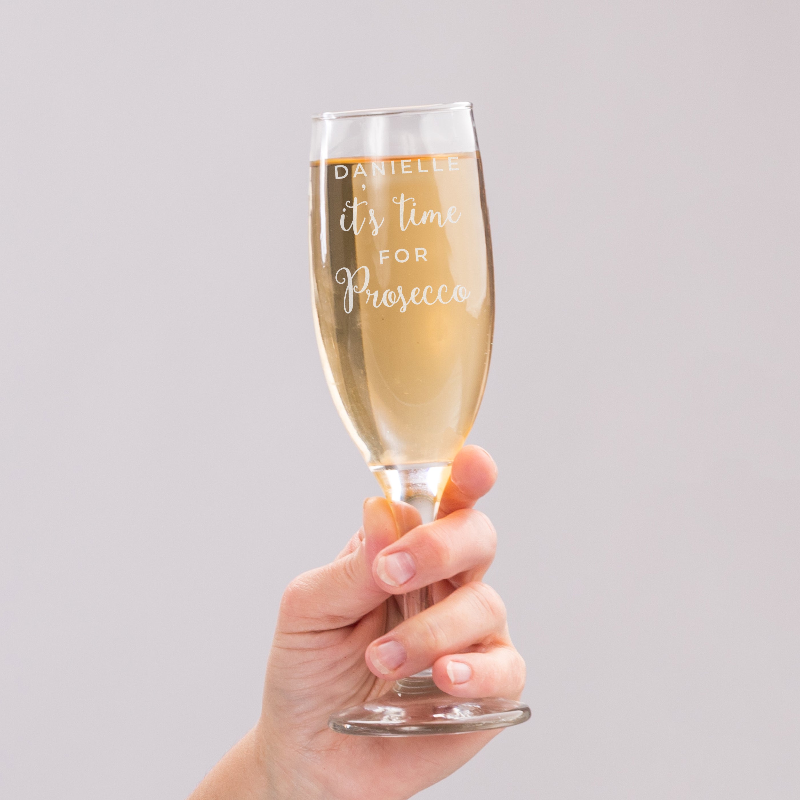 Personalised 'It's Time for Prosecco' Flute