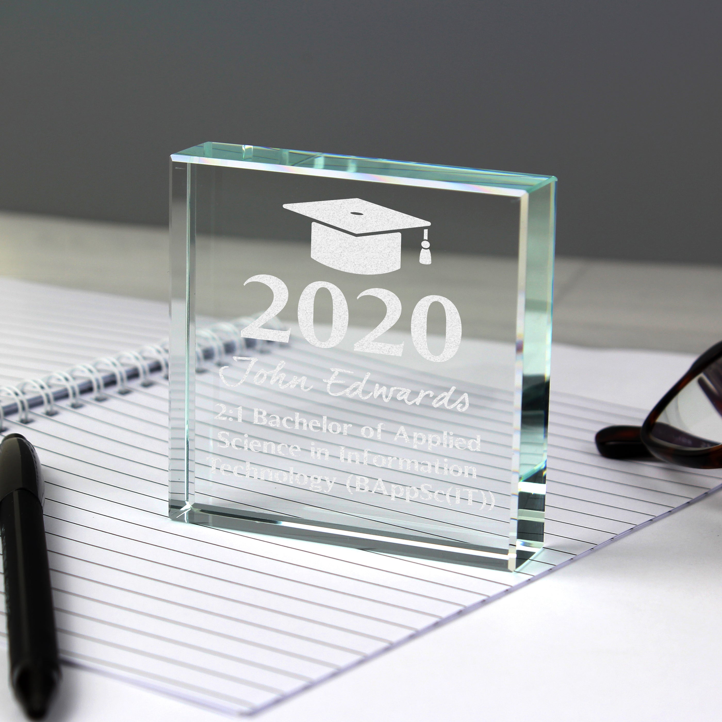 Personalised Graduation Crystal Token