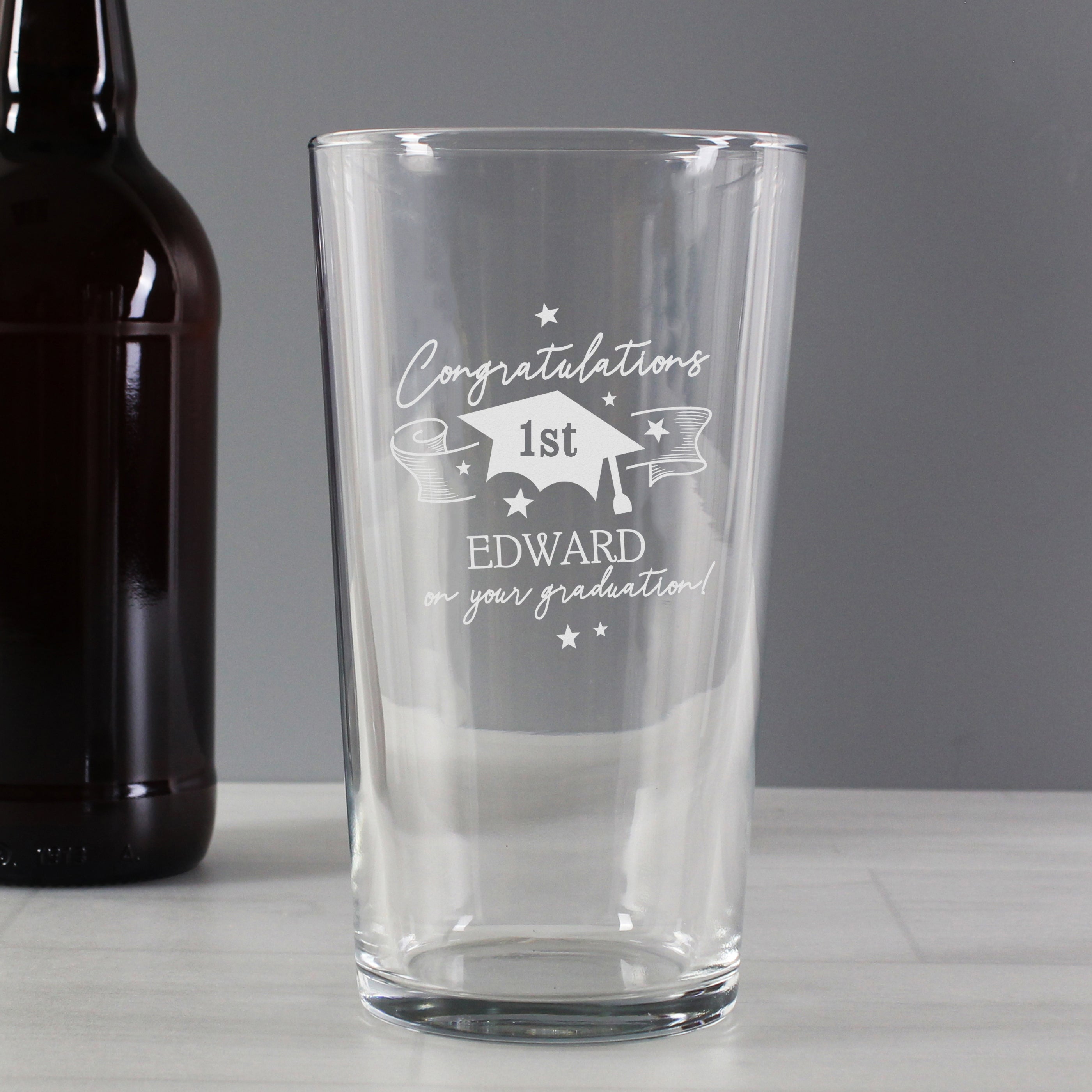 Personalised Graduation Pint Glass Â 