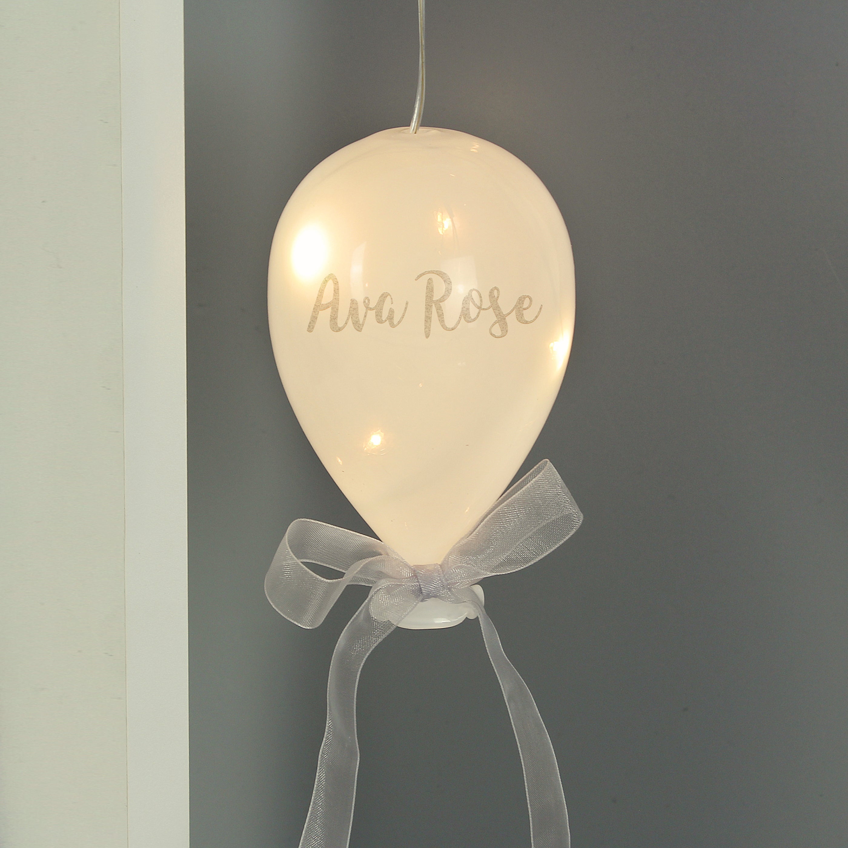 Personalised Message LED Hanging Glass Balloon