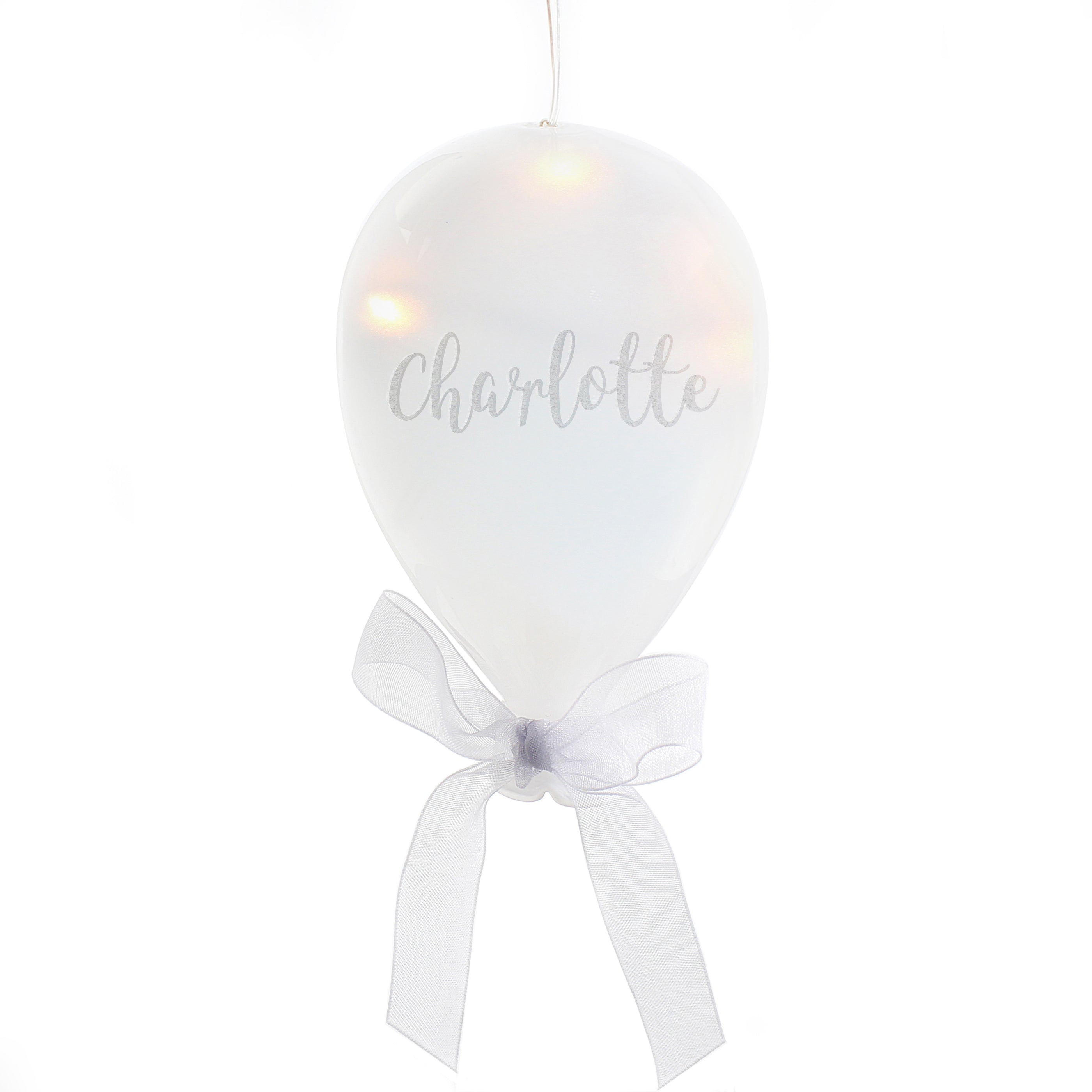 Personalised Message LED Hanging Glass Balloon