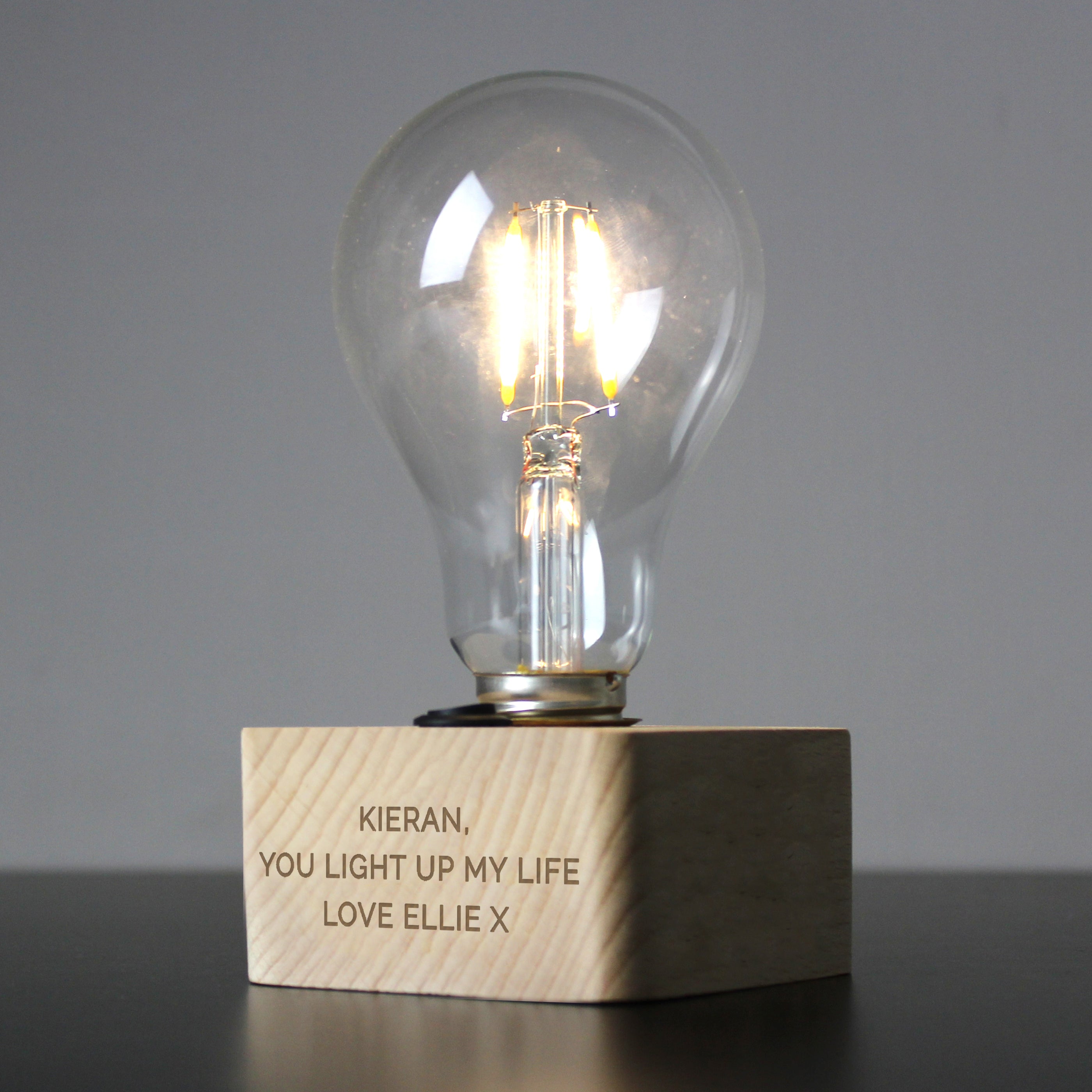 Personalised Message LED Bulb Table Lamp