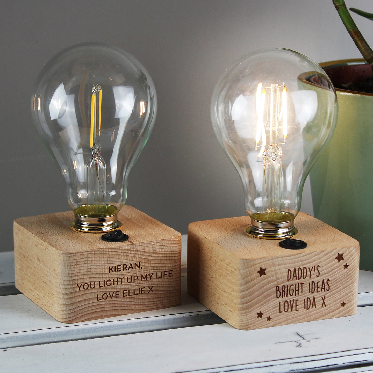 Personalised Message LED Bulb Table Lamp