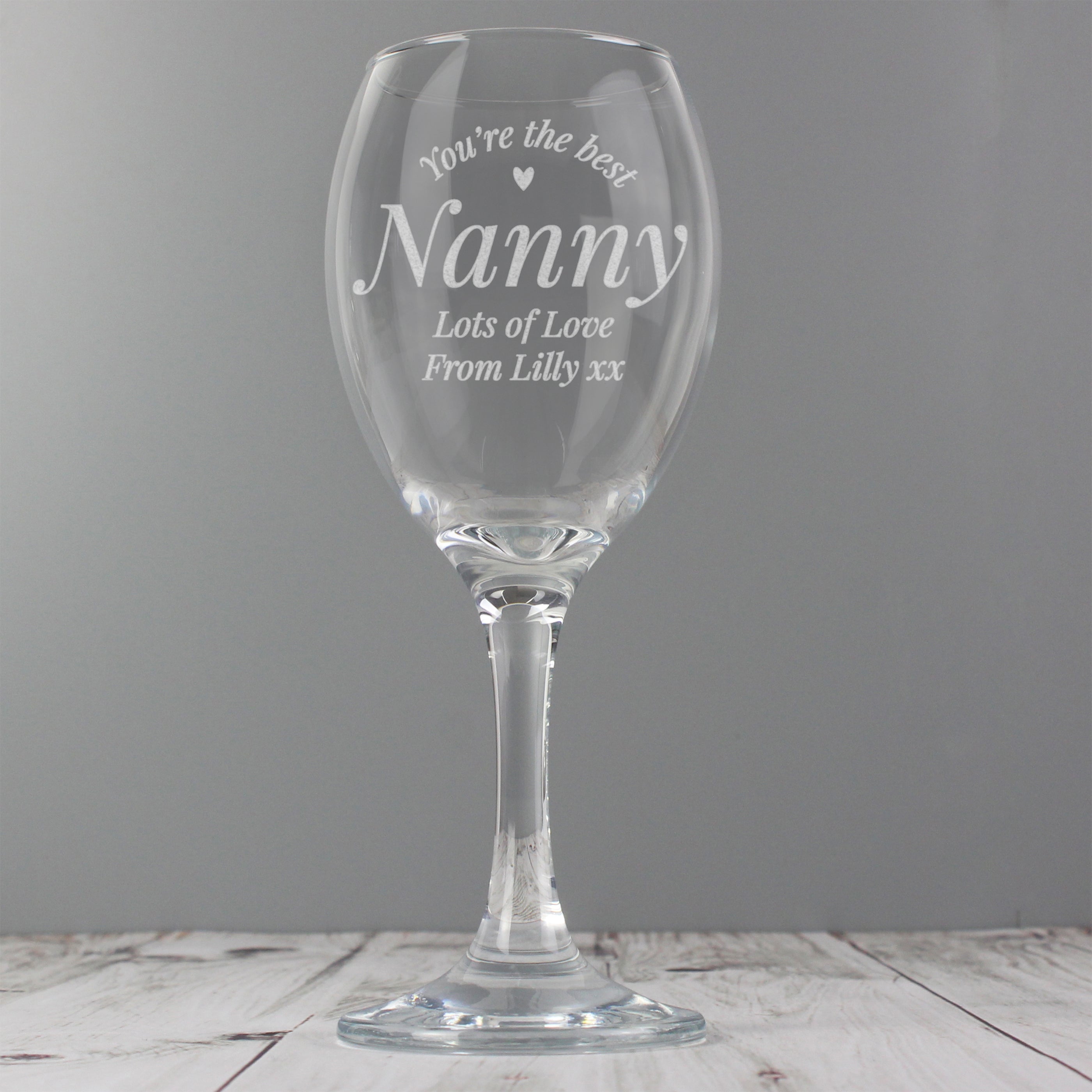 Personalised You Are The Best Wine Glass