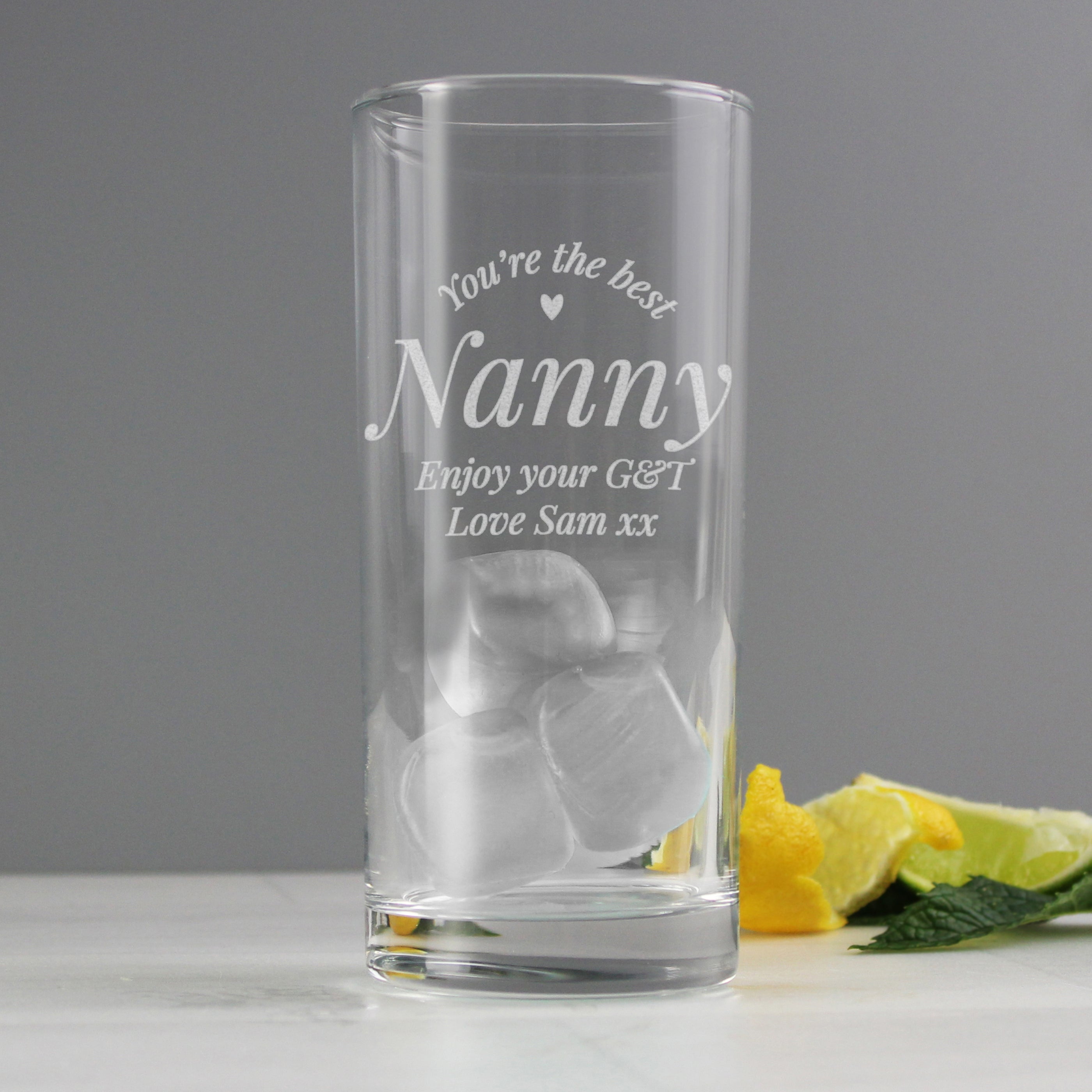 Personalised You Are The Best Hi Ball Glass