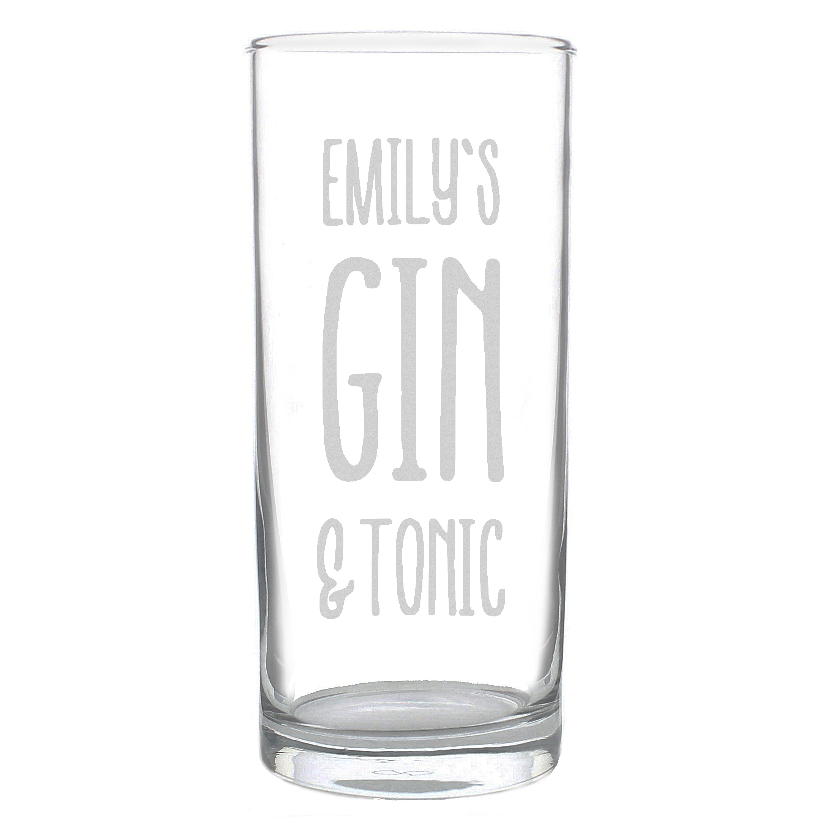 Personalised Gin & Tonic Hi Ball Glass