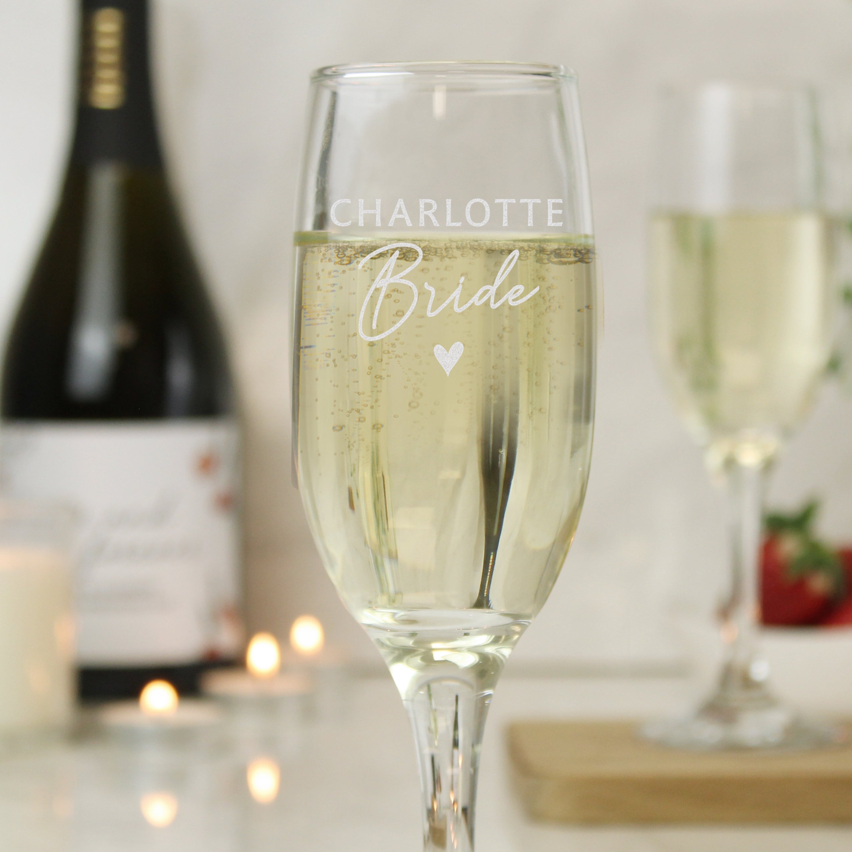 Personalised Bride Flute Glass