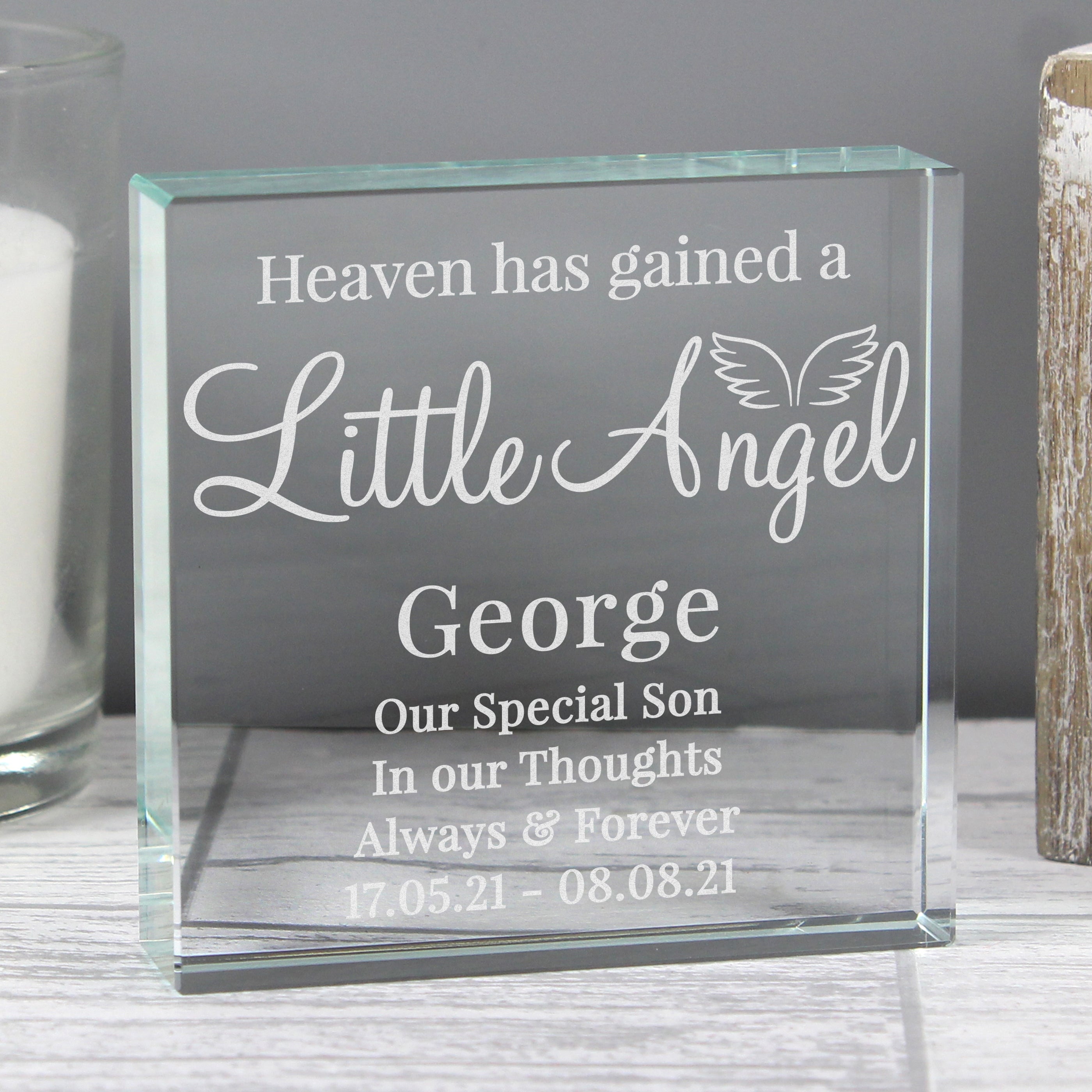 Personalised Little Angel Crystal Token