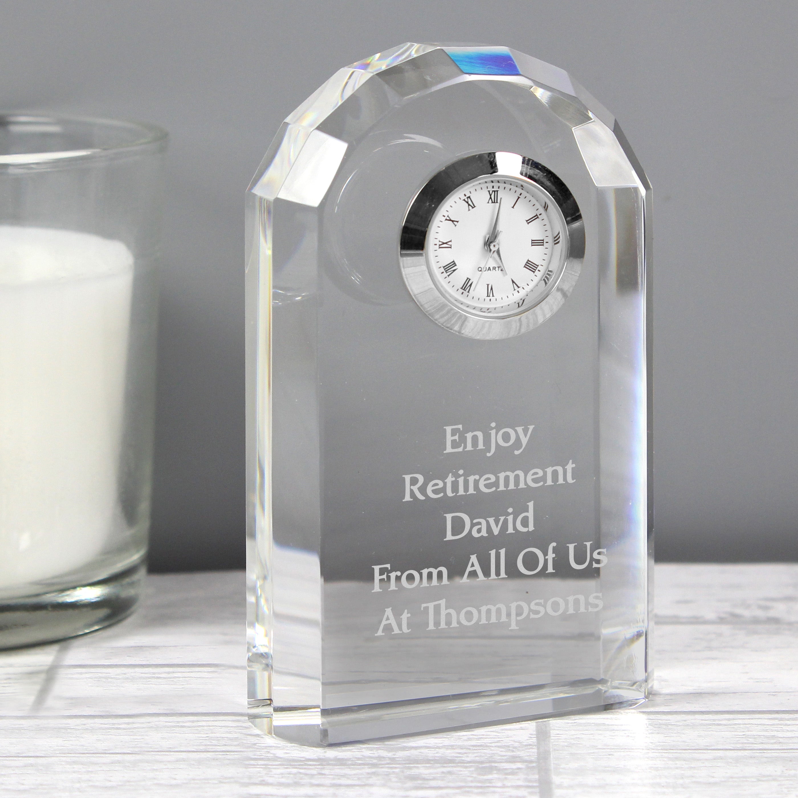 Personalised Crystal Clock