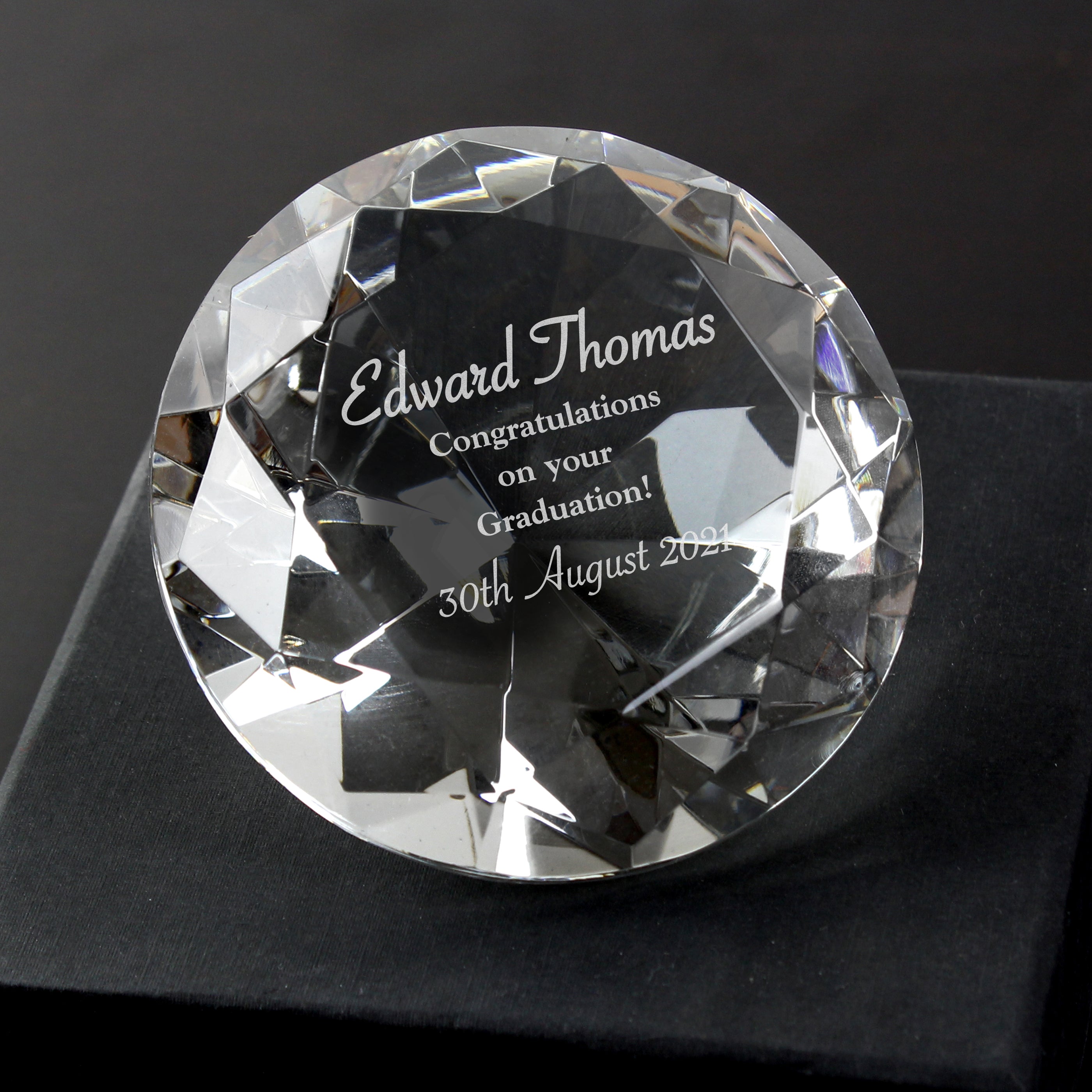 Personalised Occasion Diamond Paperweight