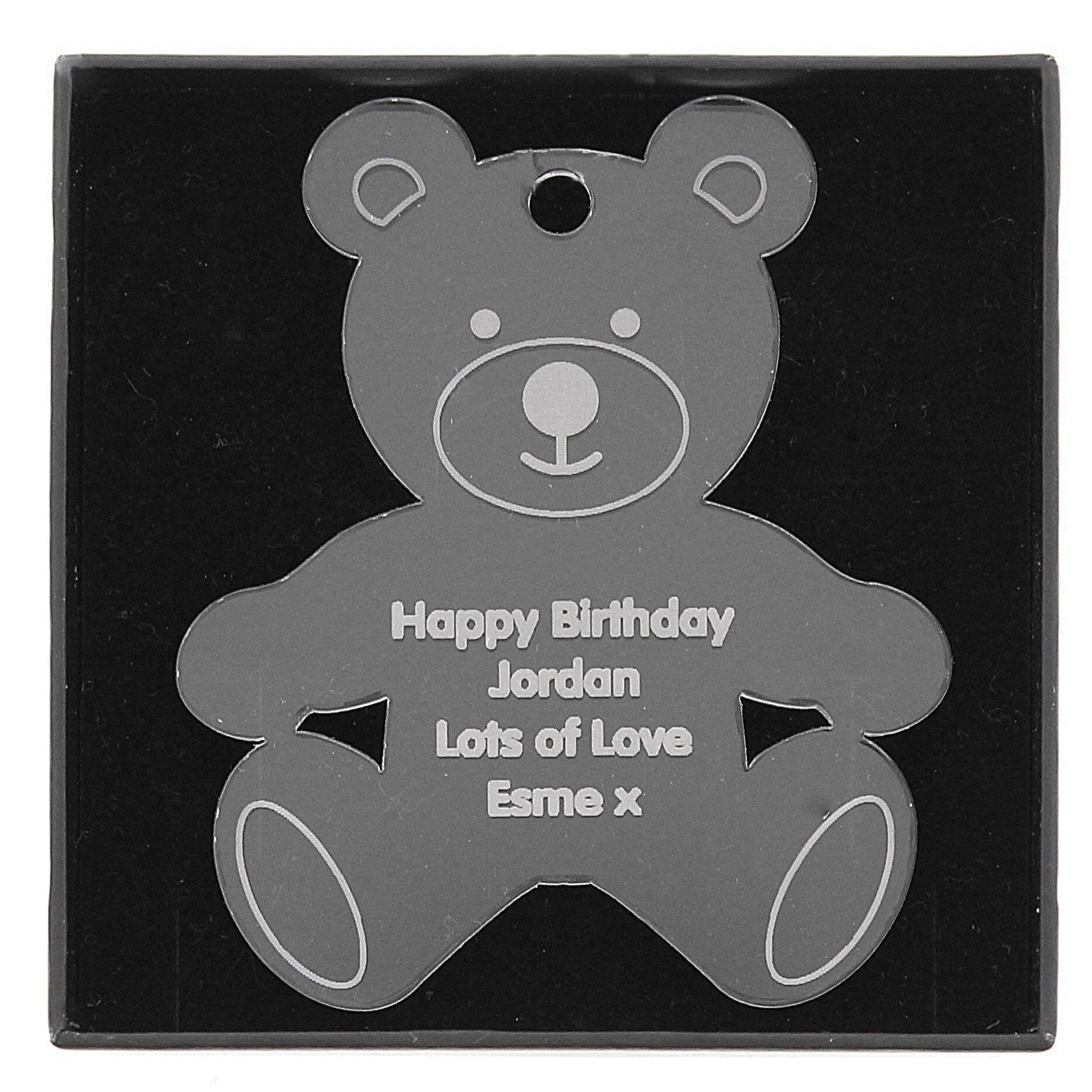 Personalised Acrylic Teddy Bear Decoration