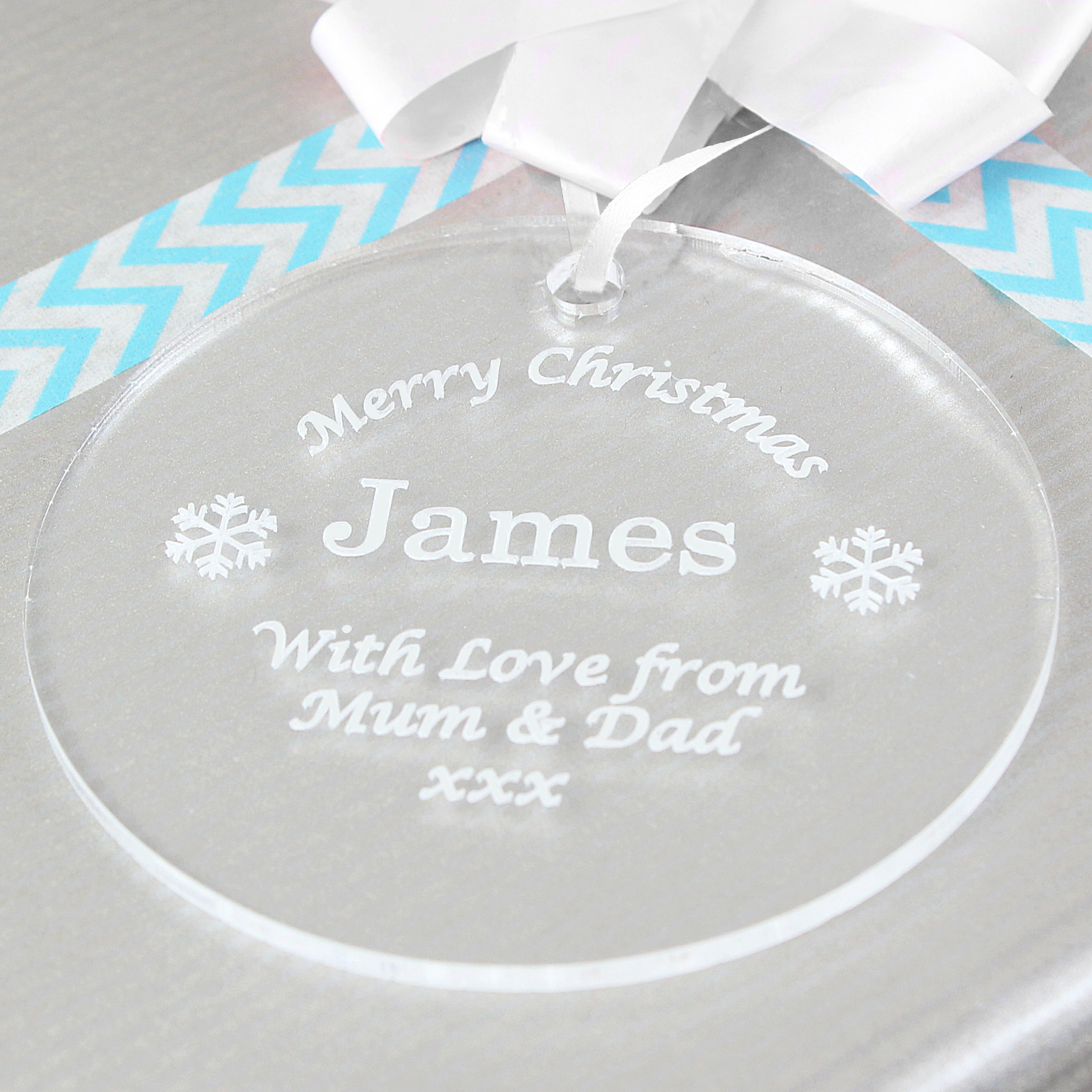 Personalised Acrylic Bauble Decoration