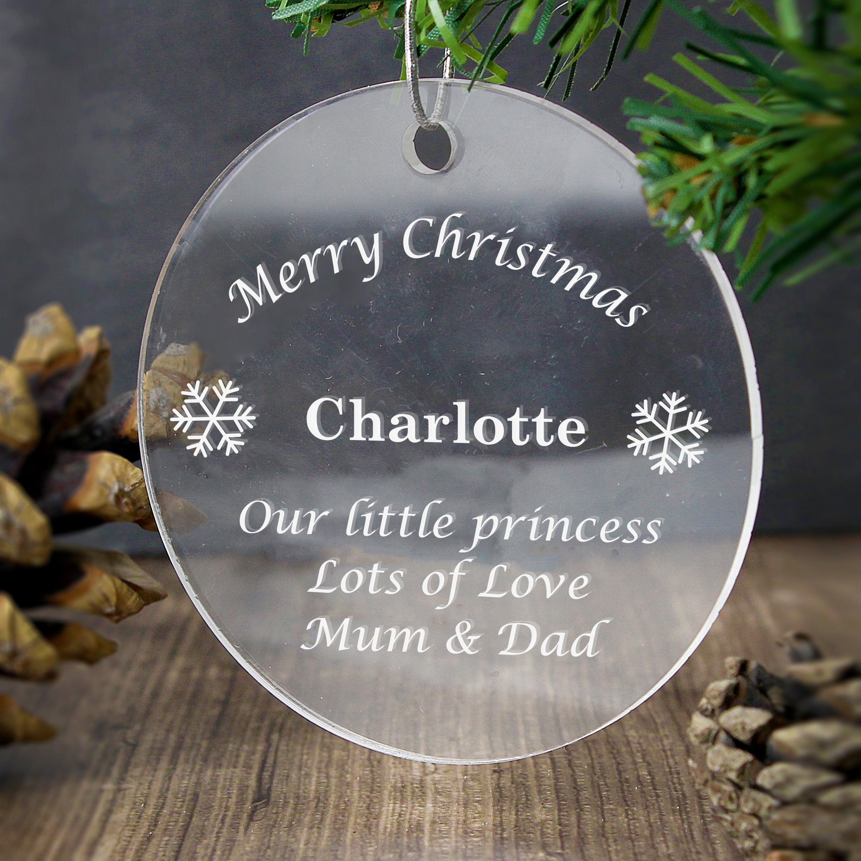 Personalised Acrylic Bauble Decoration