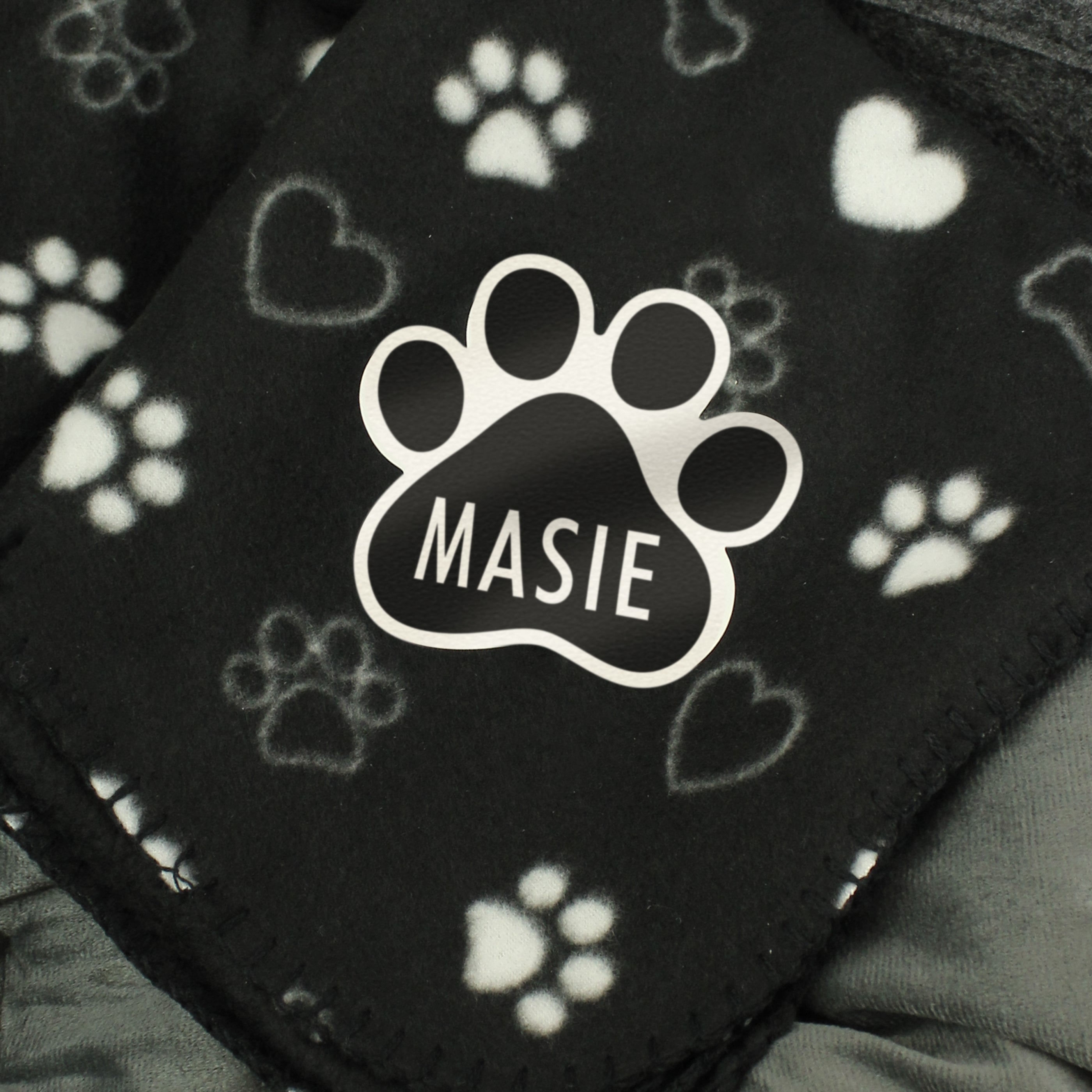 Personalised Dog Paw Print Fleece Blanket