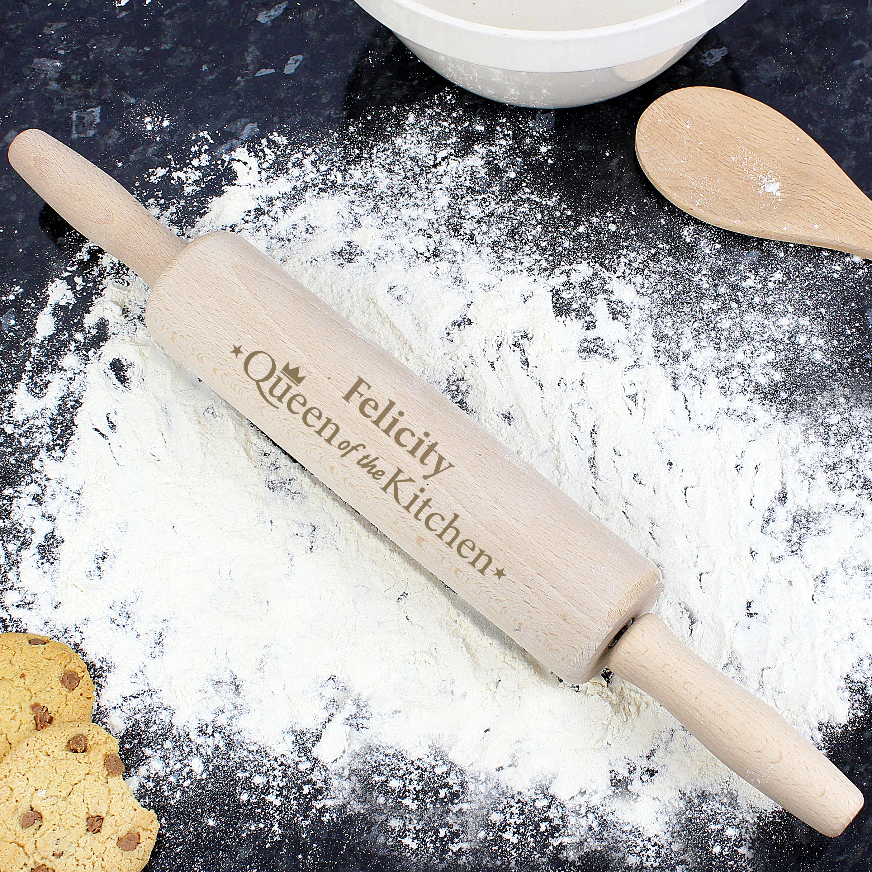 Personalised Queen of the Kitchen Rolling Pin