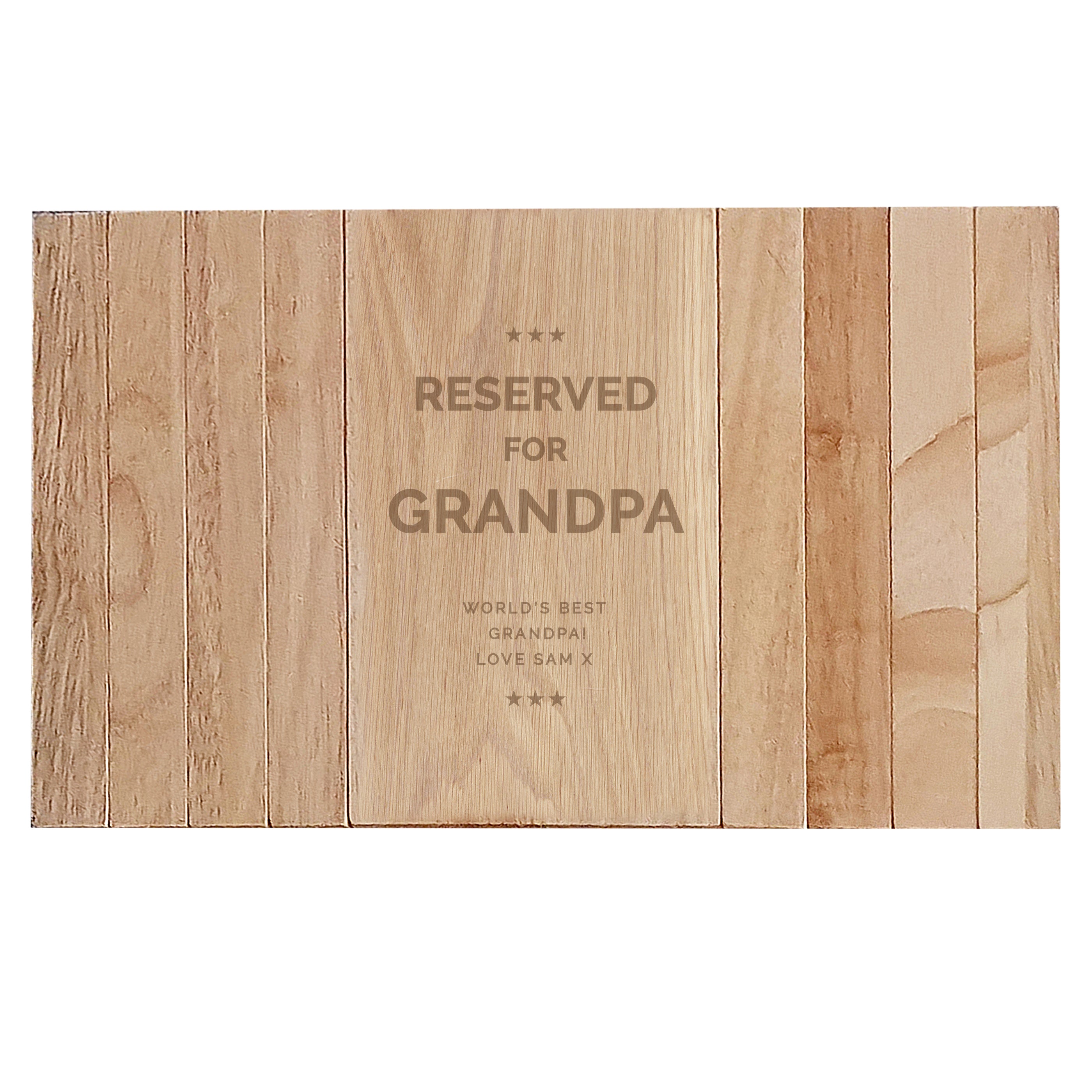 Personalised Reserved For Wooden Sofa Tray