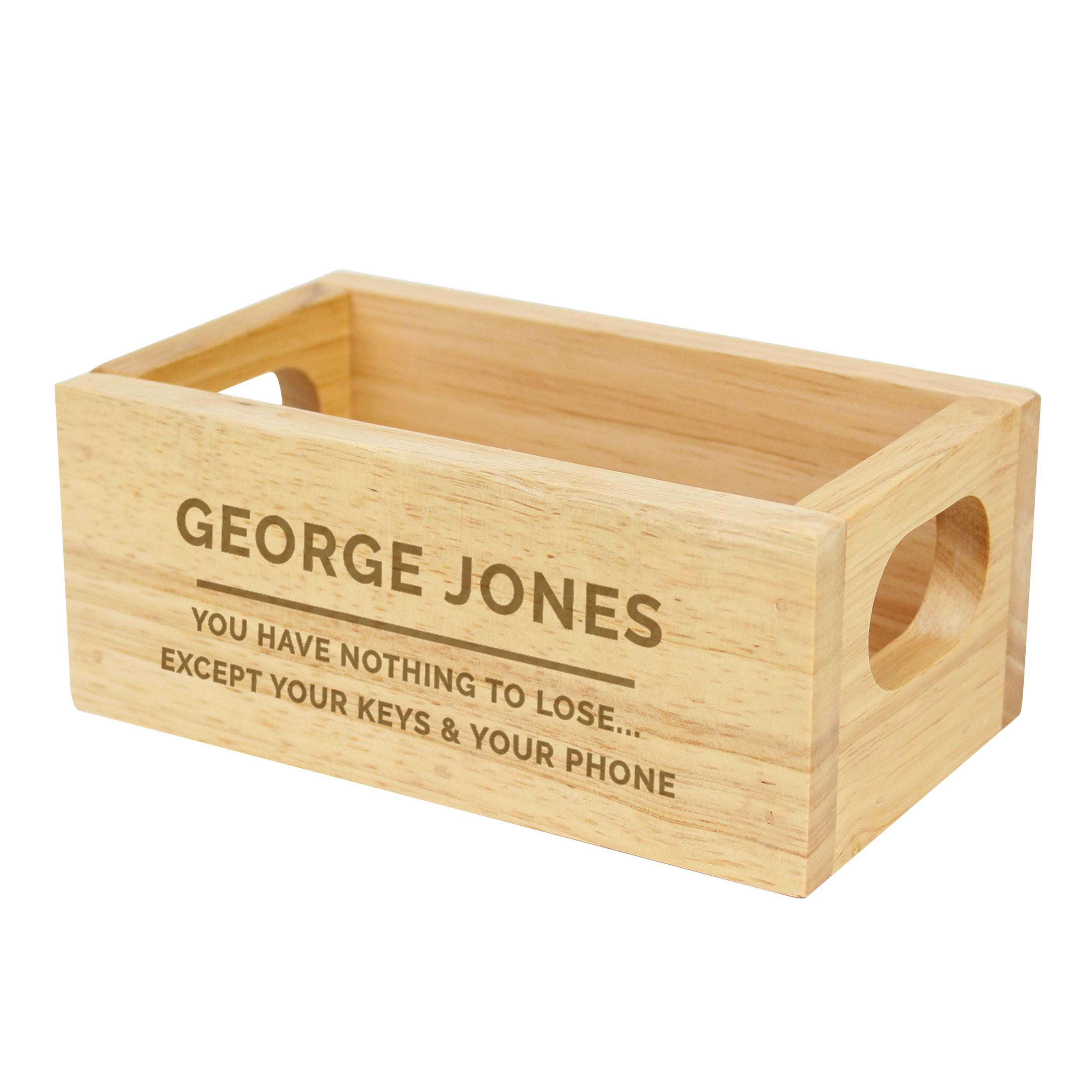 Personalised Free Text Mini Wooden Crate