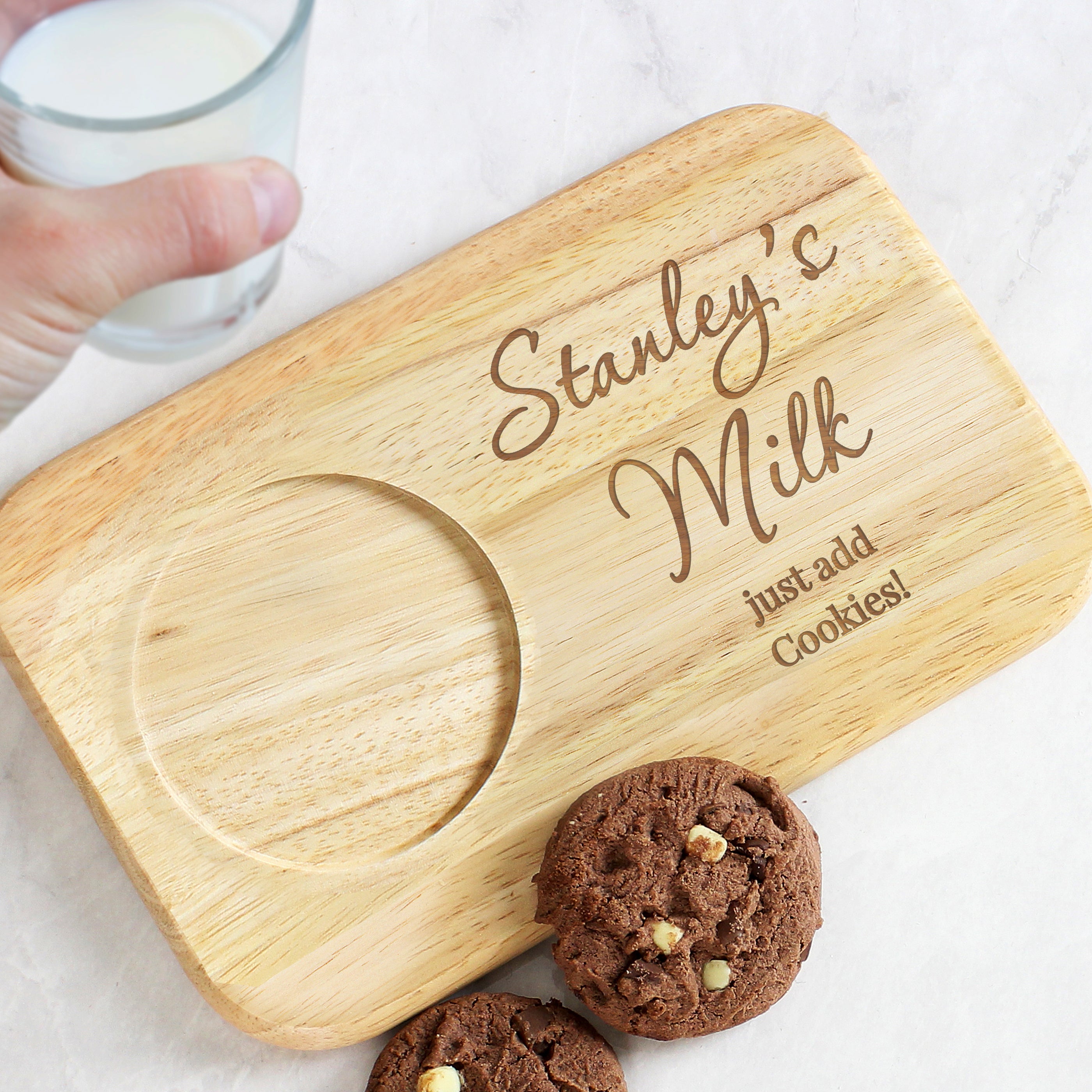 Personalised Free Text Wooden Coaster Tray