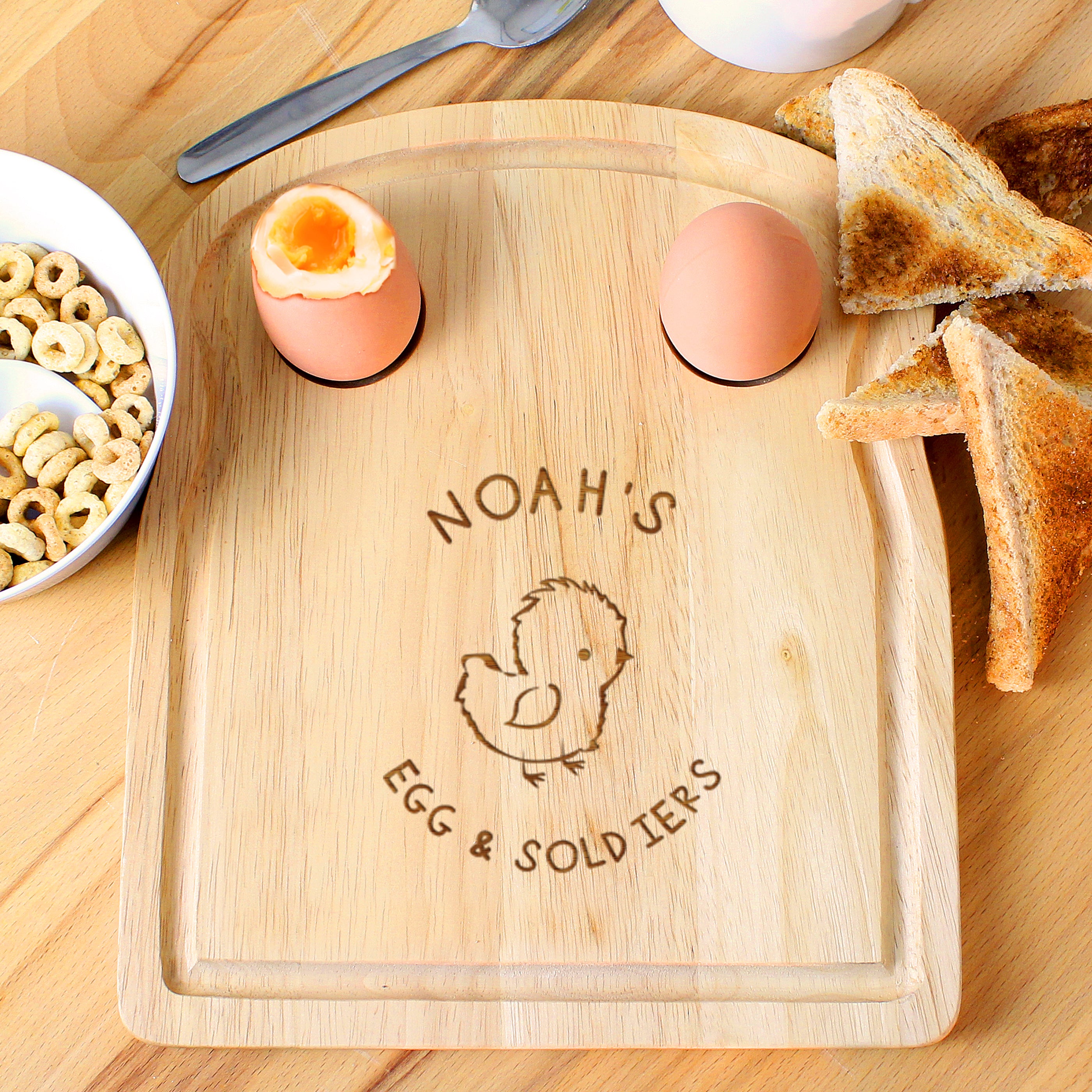 Personalised Chick Egg & Toast Board