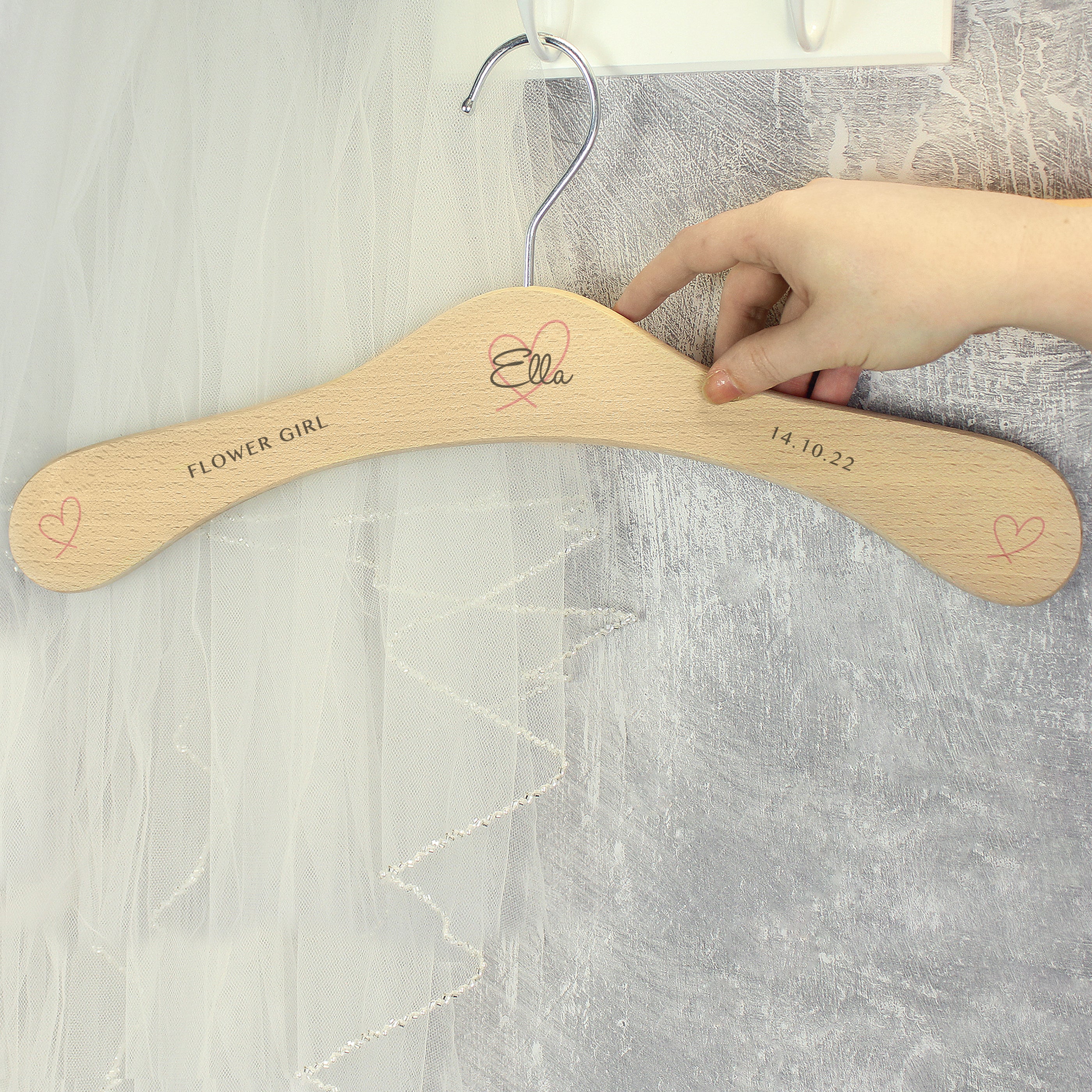 Personalised Heart Wooden Hanger