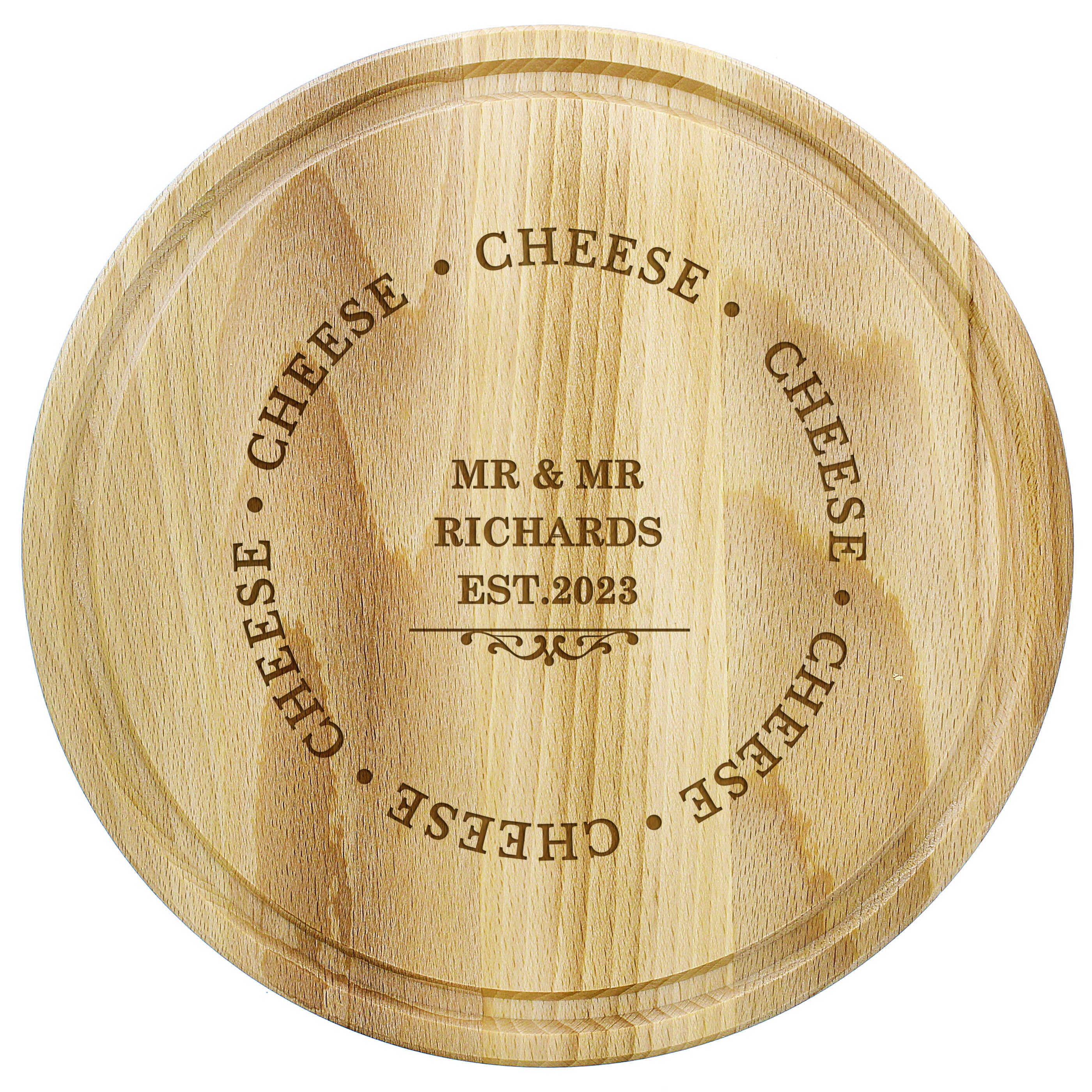 Personalised Cheese Round Chopping Board