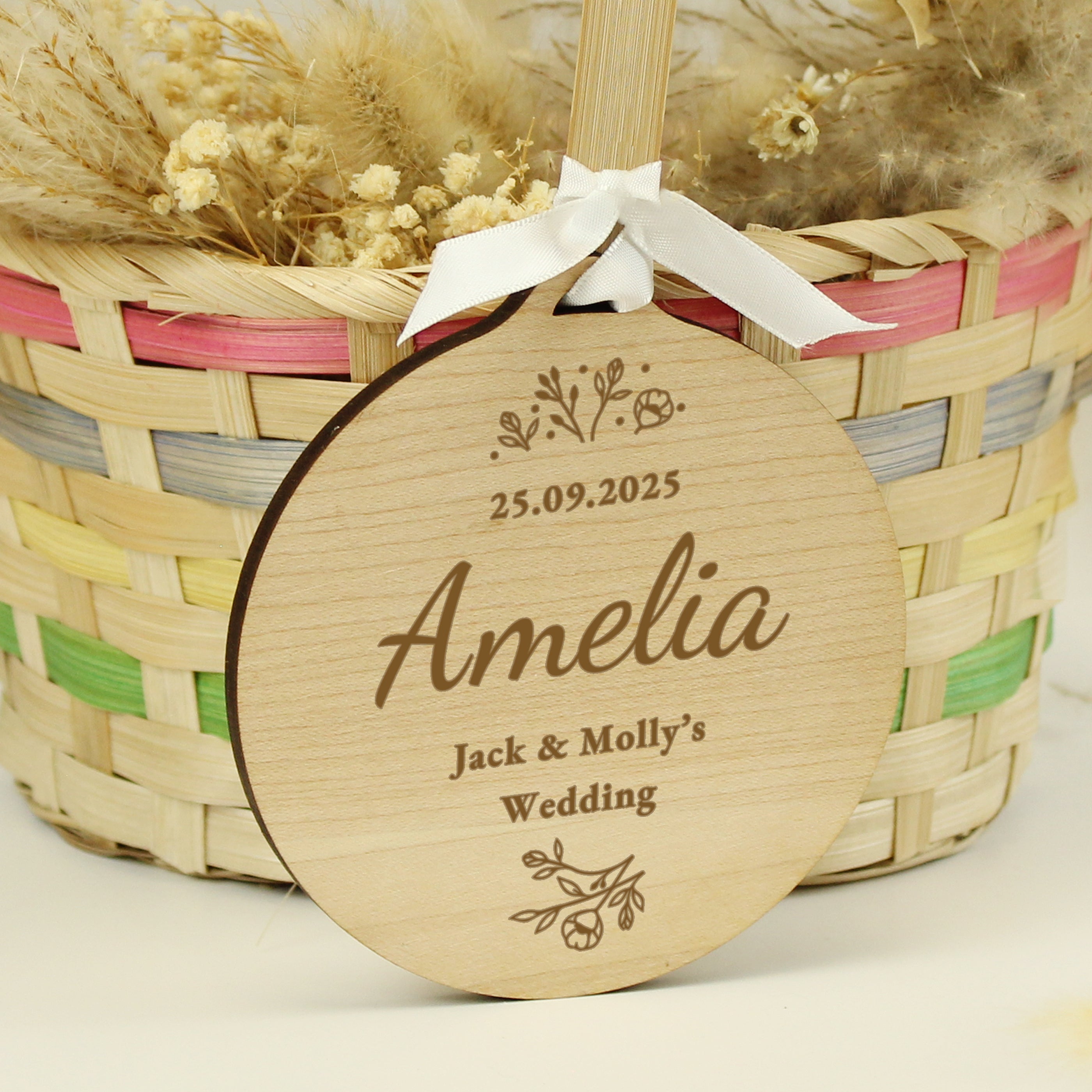 Personalised Wedding Party Wooden Tag