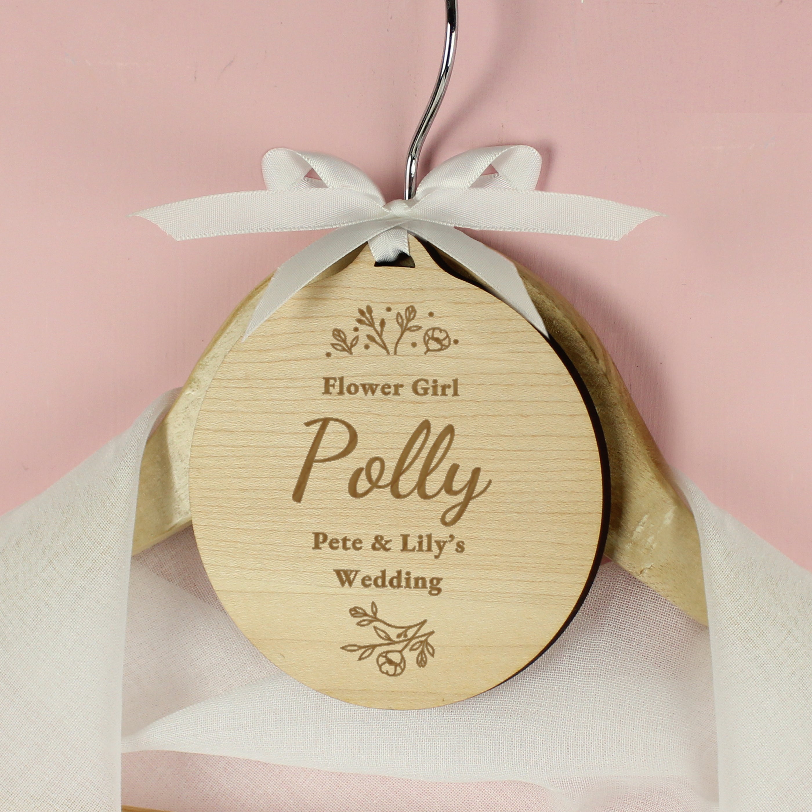 Personalised Wedding Party Wooden Tag