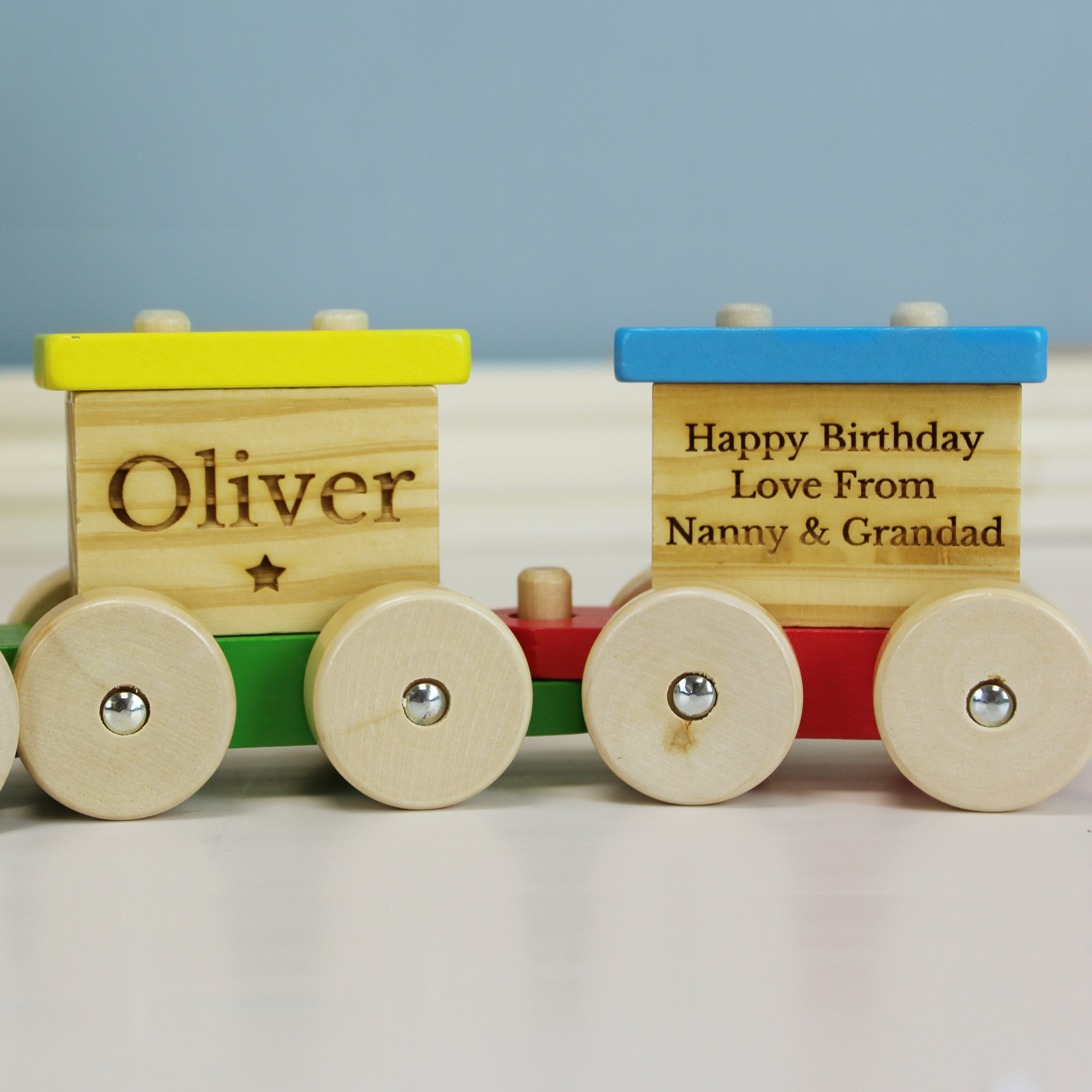 Personalised Wooden Toy Train