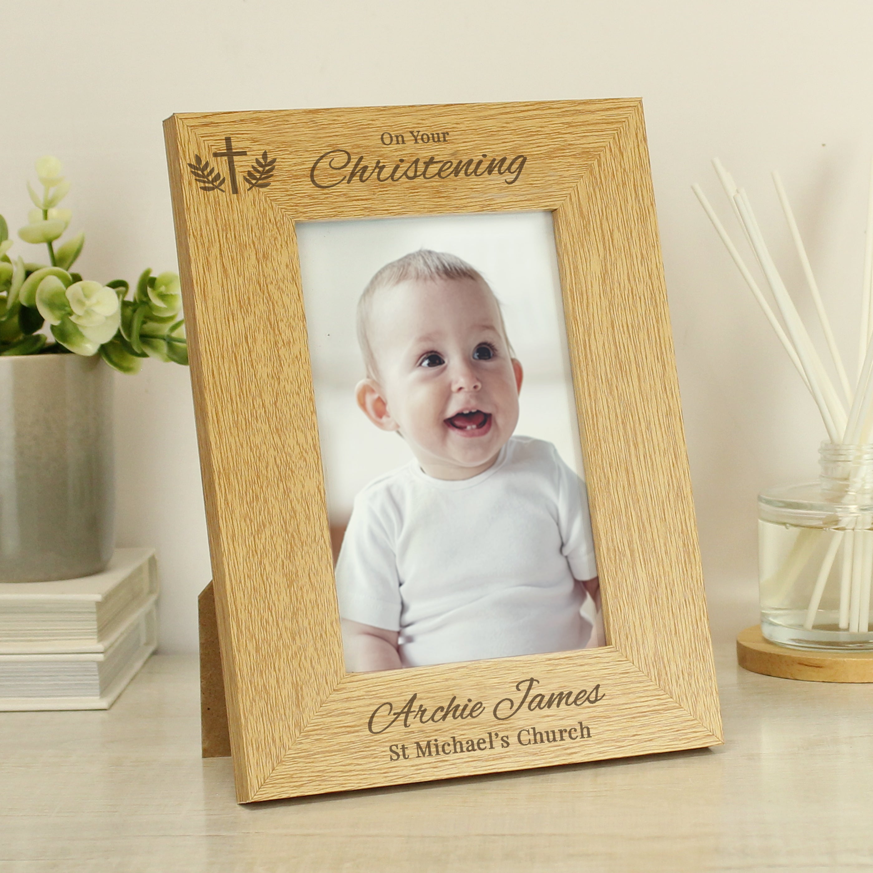 Personalised Christening 6x4 Photo Frame