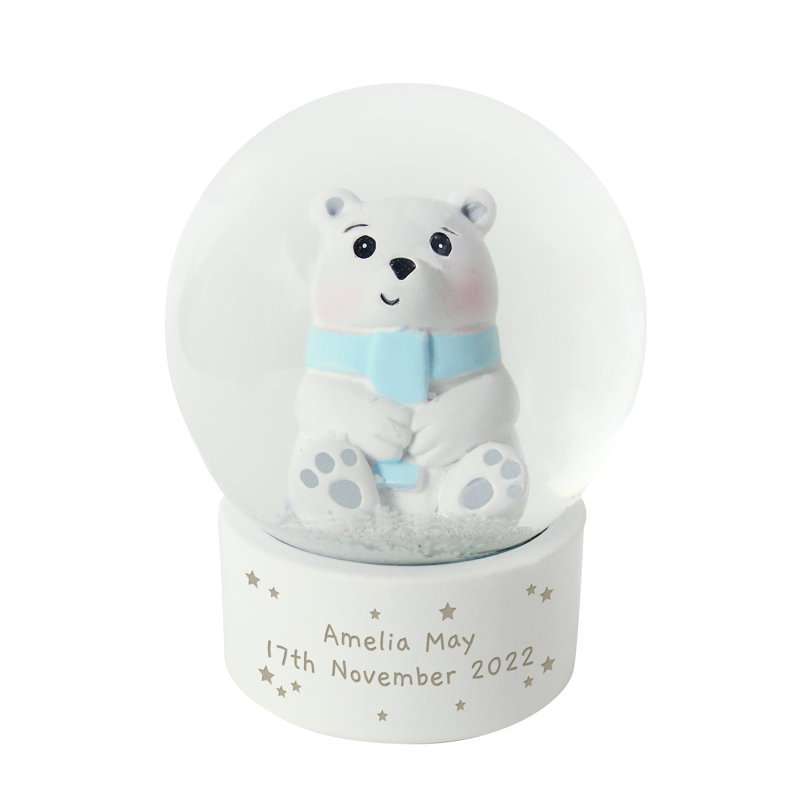 Personalised Polar Bear Snow Globe