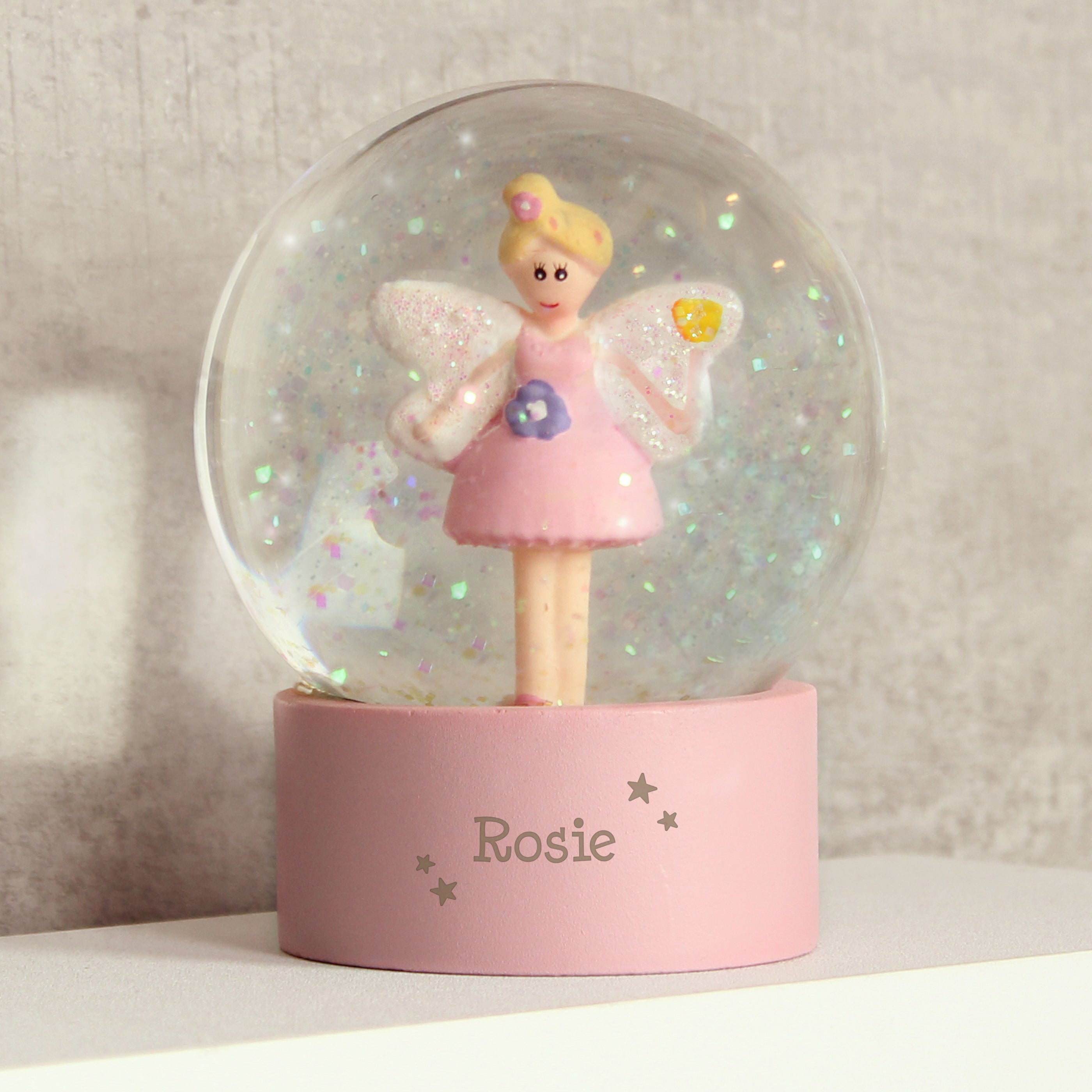 Personalised Fairy Any Name Glitter Snow Globe