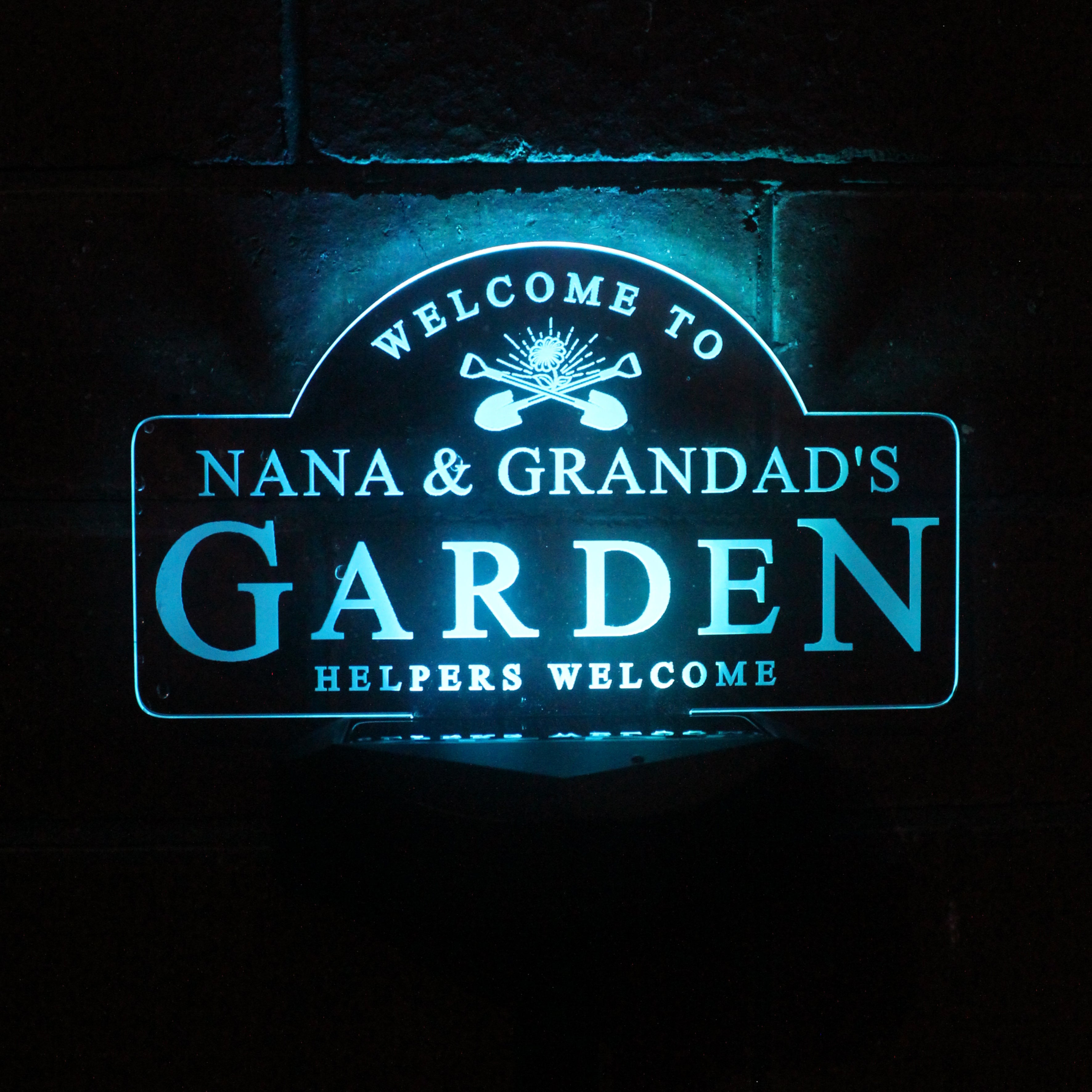 Personalised Garden Sign Outdoor Solar Light