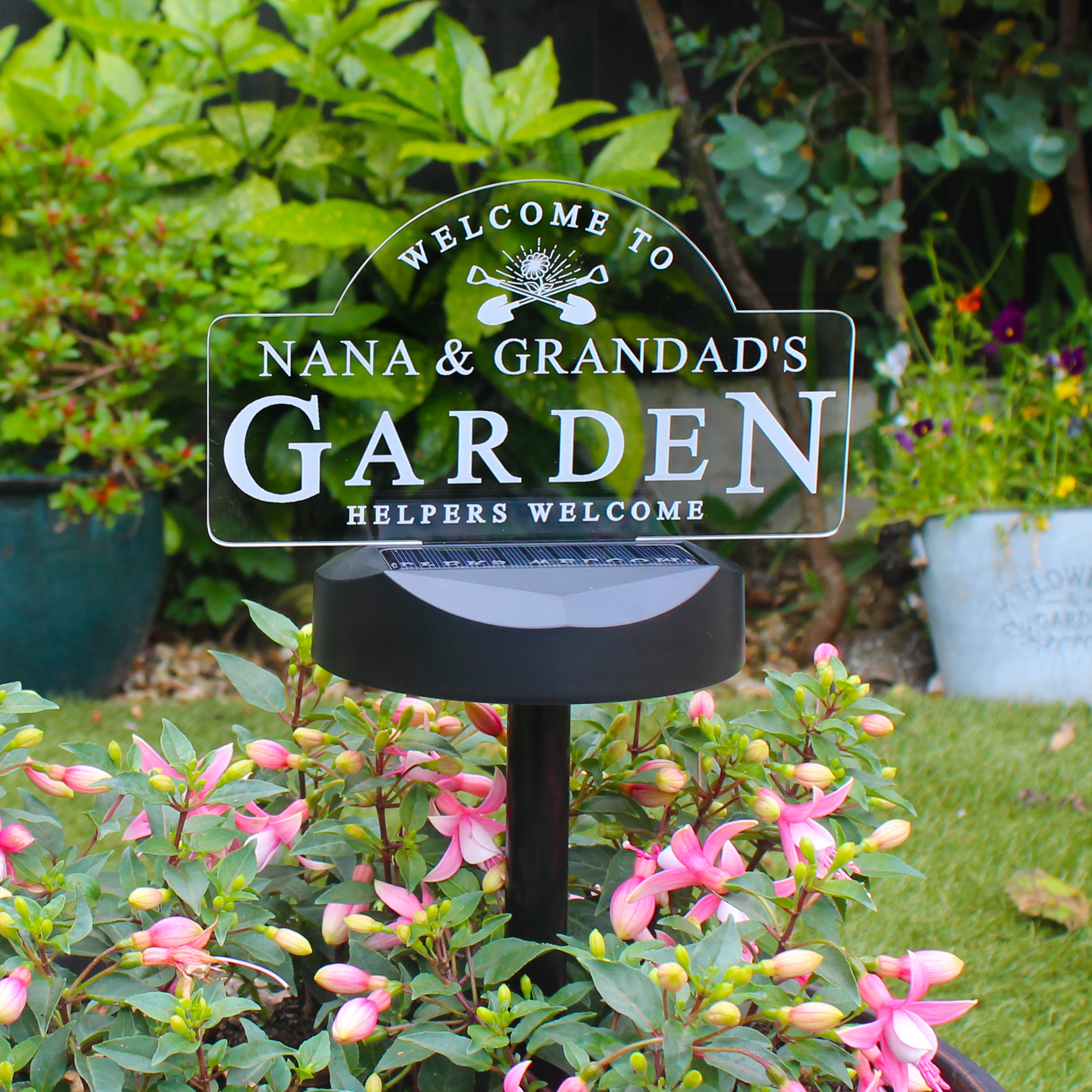 Personalised Garden Sign Outdoor Solar Light