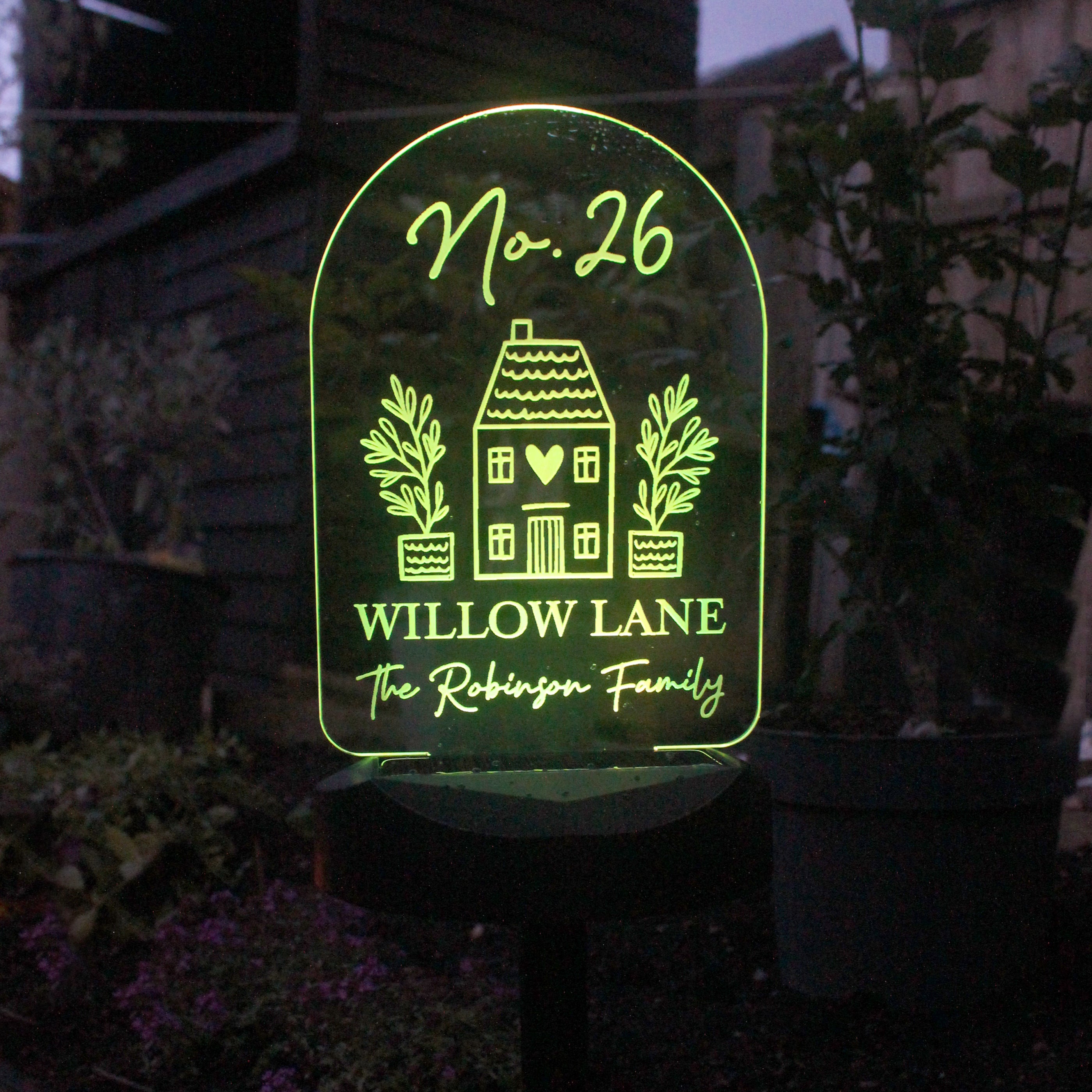 Personalised Home Outdoor Solar Light