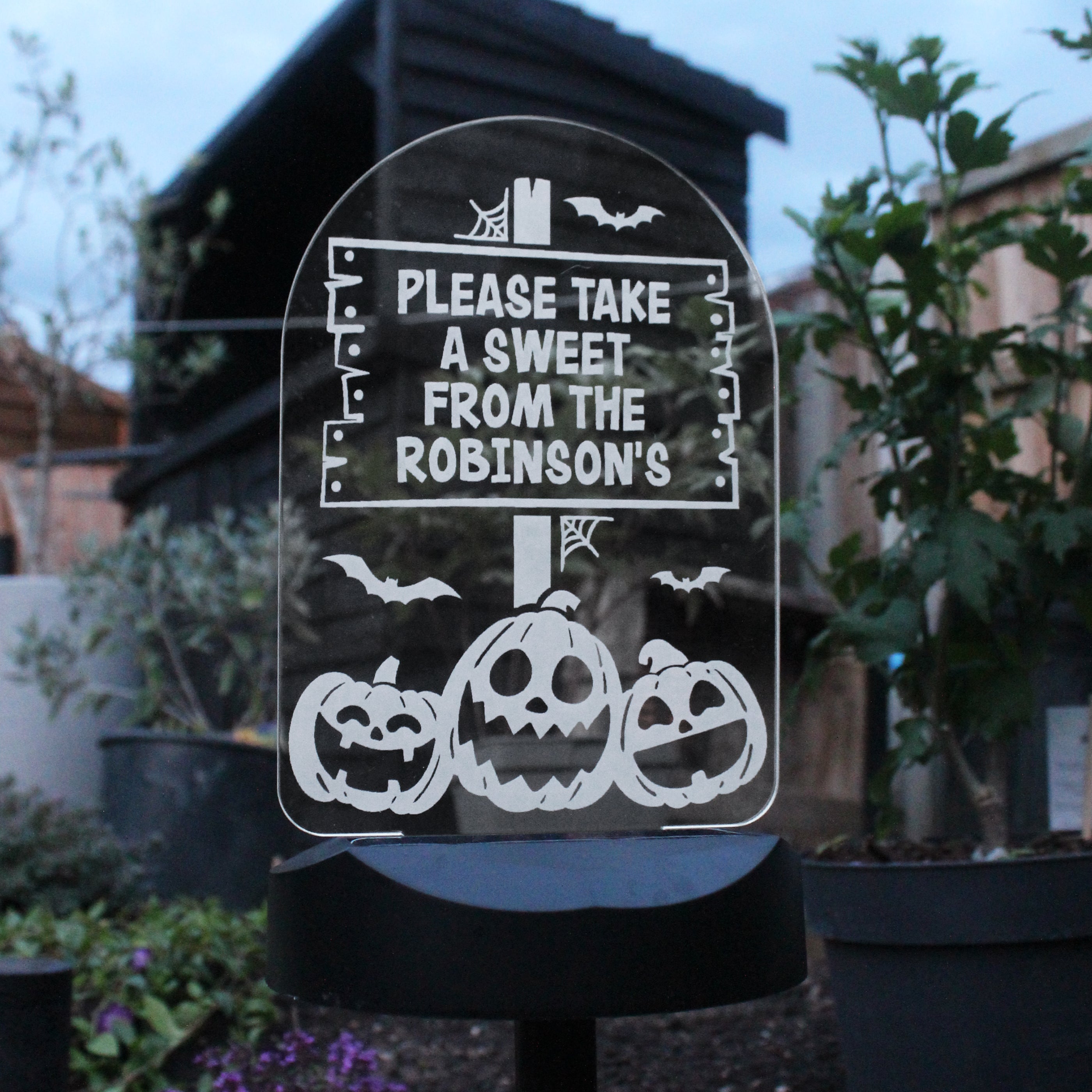 Personalised Pumpkin Patch Halloween Solar Light