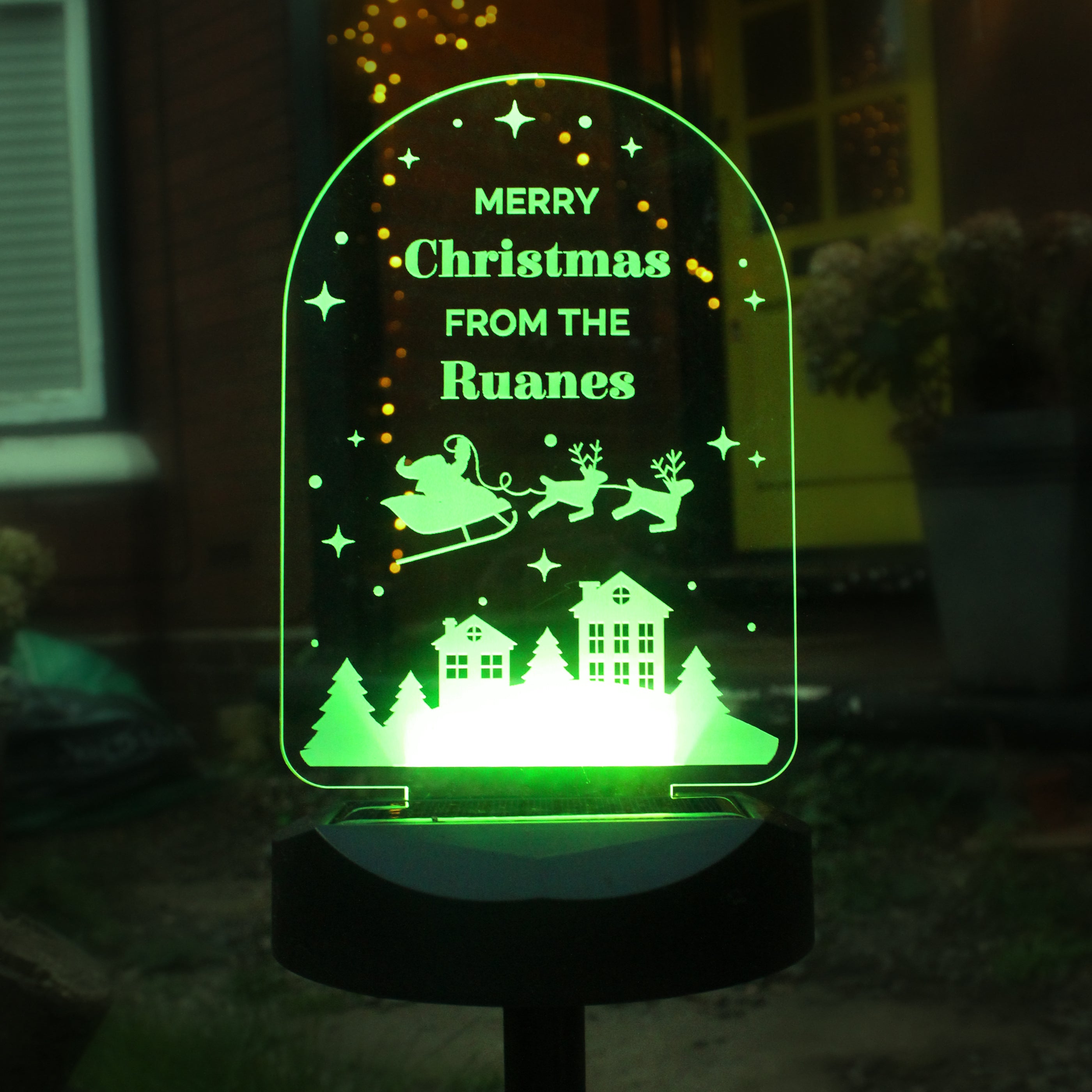 Personalised Christmas Outdoor Solar Light