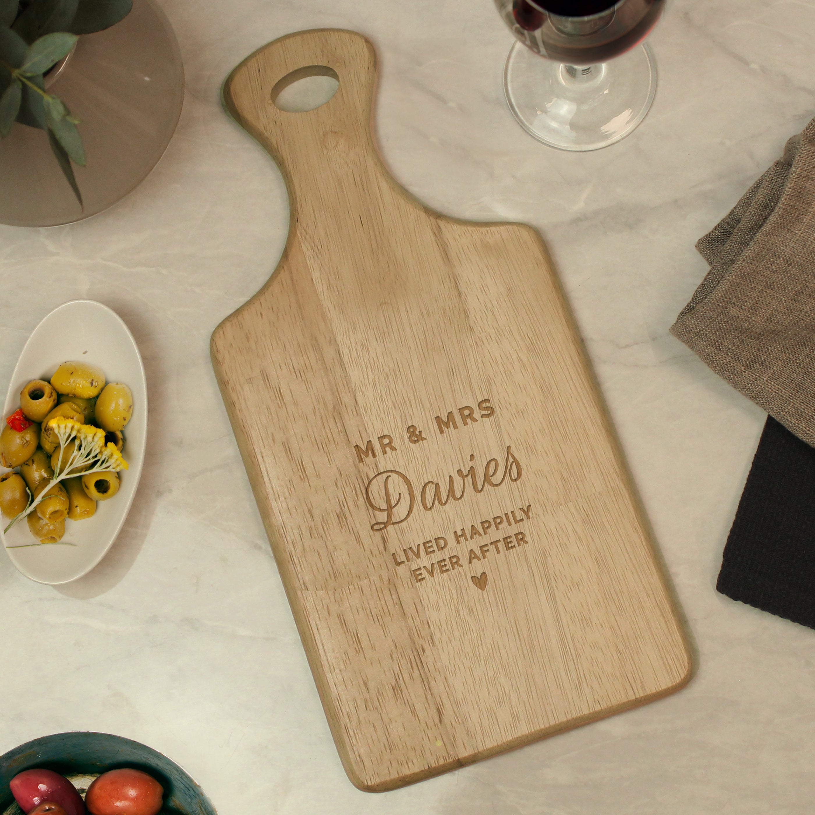 Personalised Wedding Wooden Paddle Board