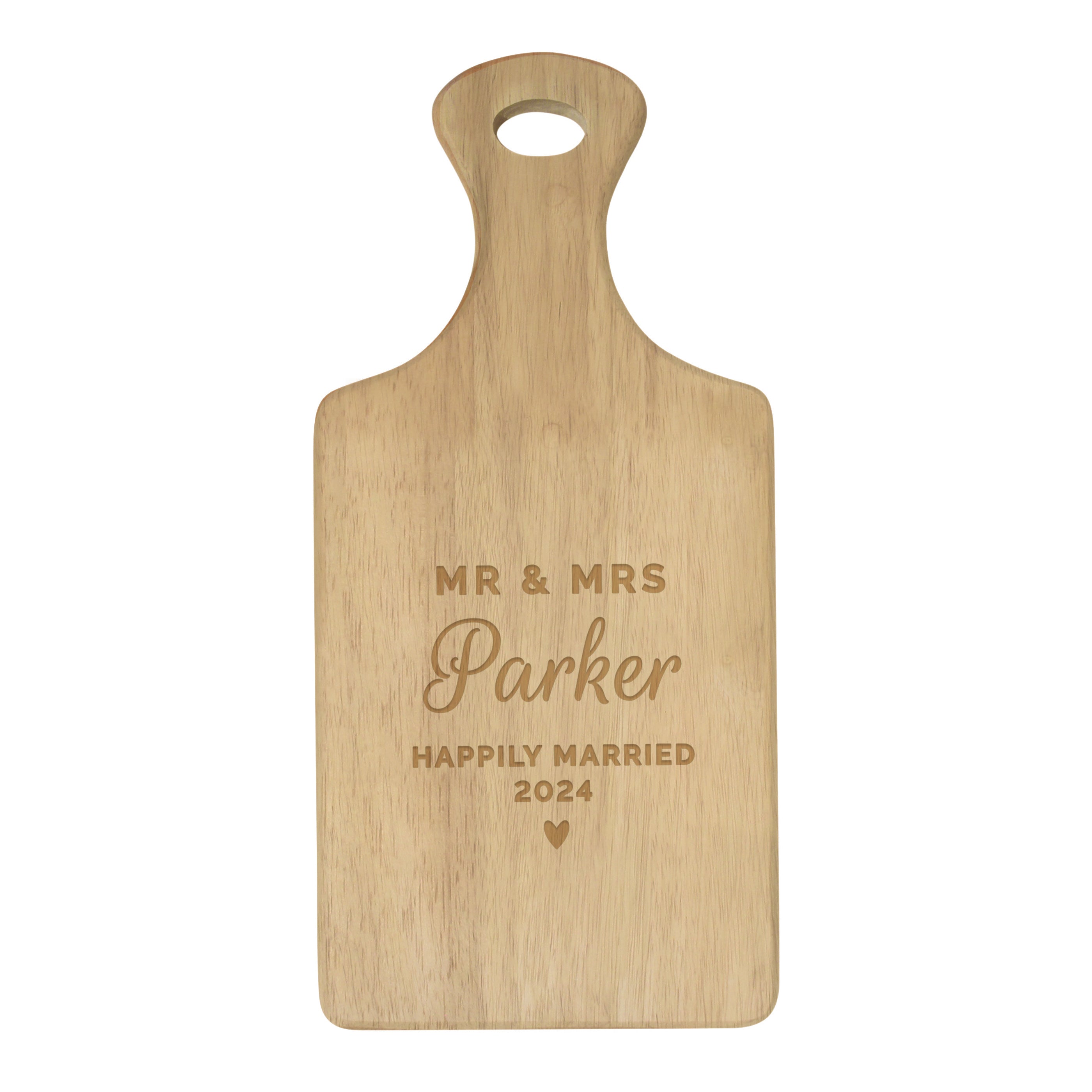 Personalised Wedding Wooden Paddle Board