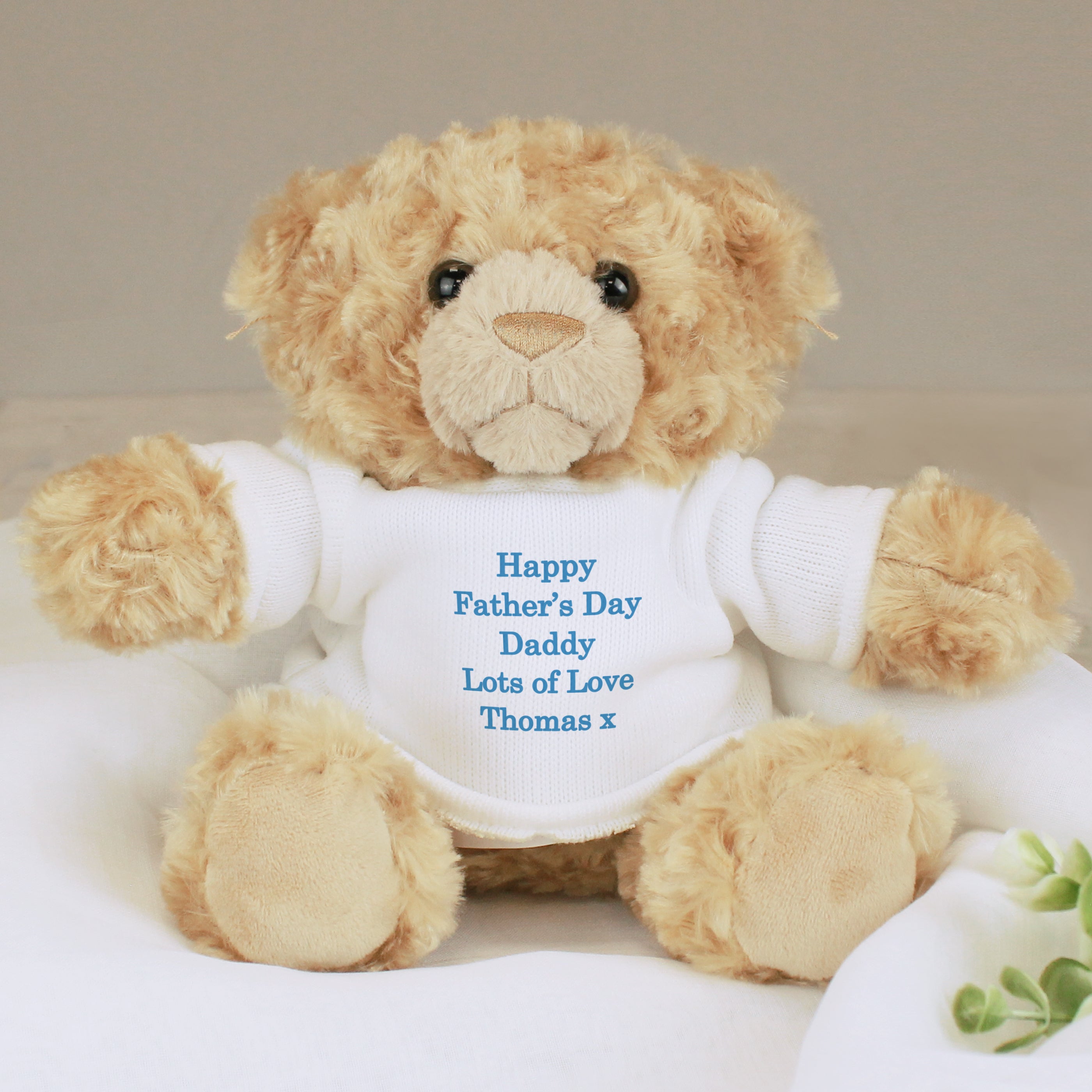 Personalised Message Teddy Bear - Blue