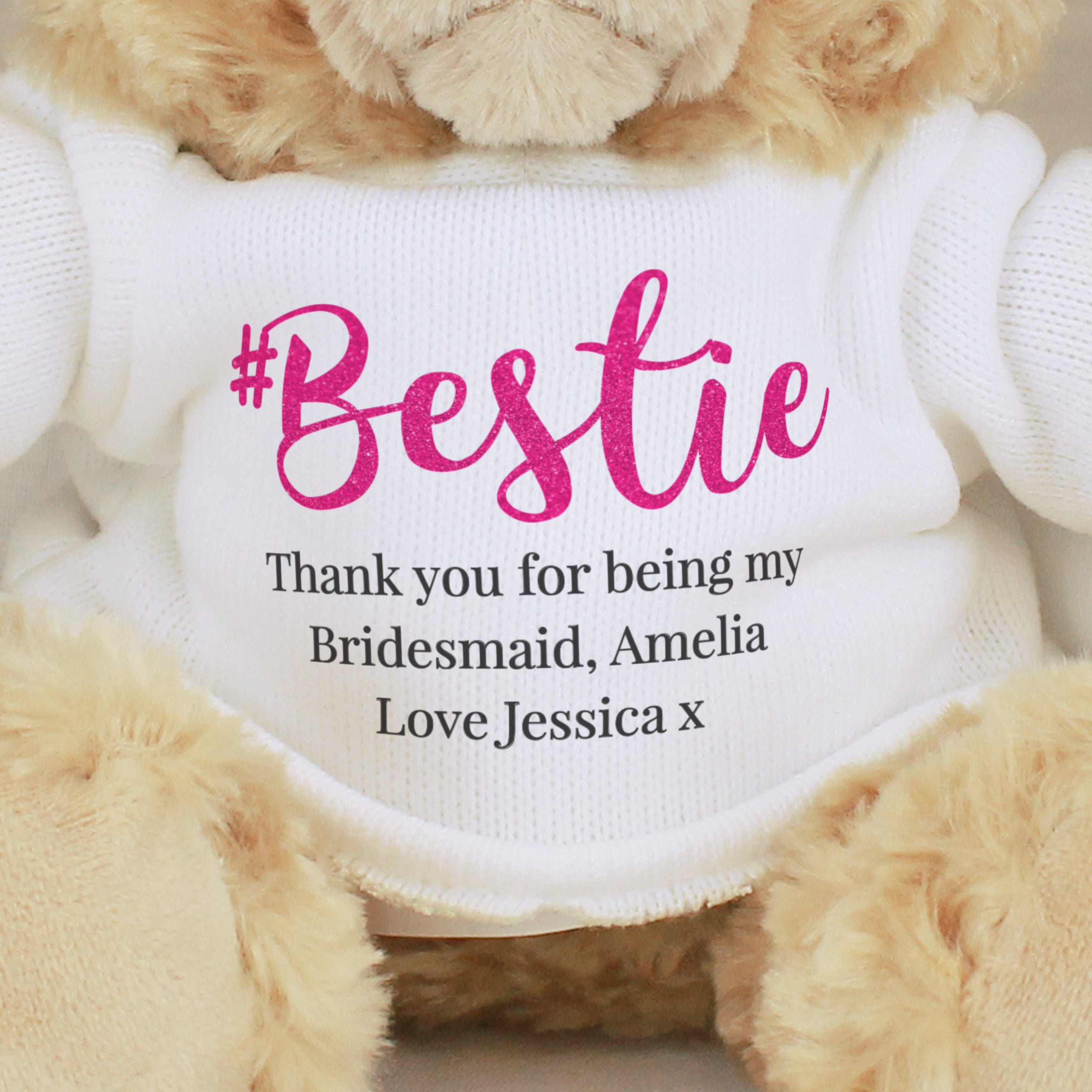 Personalised #Bestie Teddy Bear