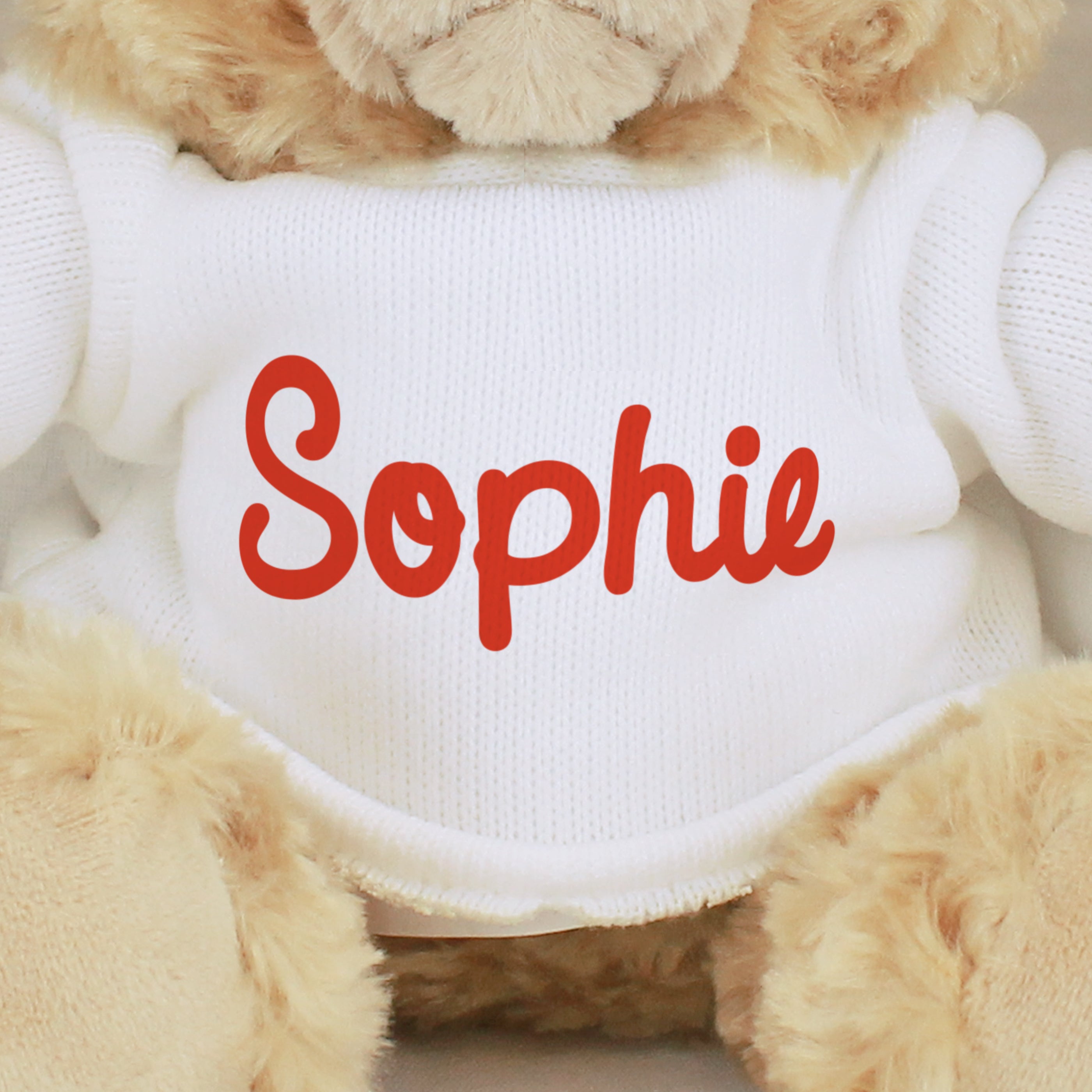 Personalised Name Only Teddy Bear - Red