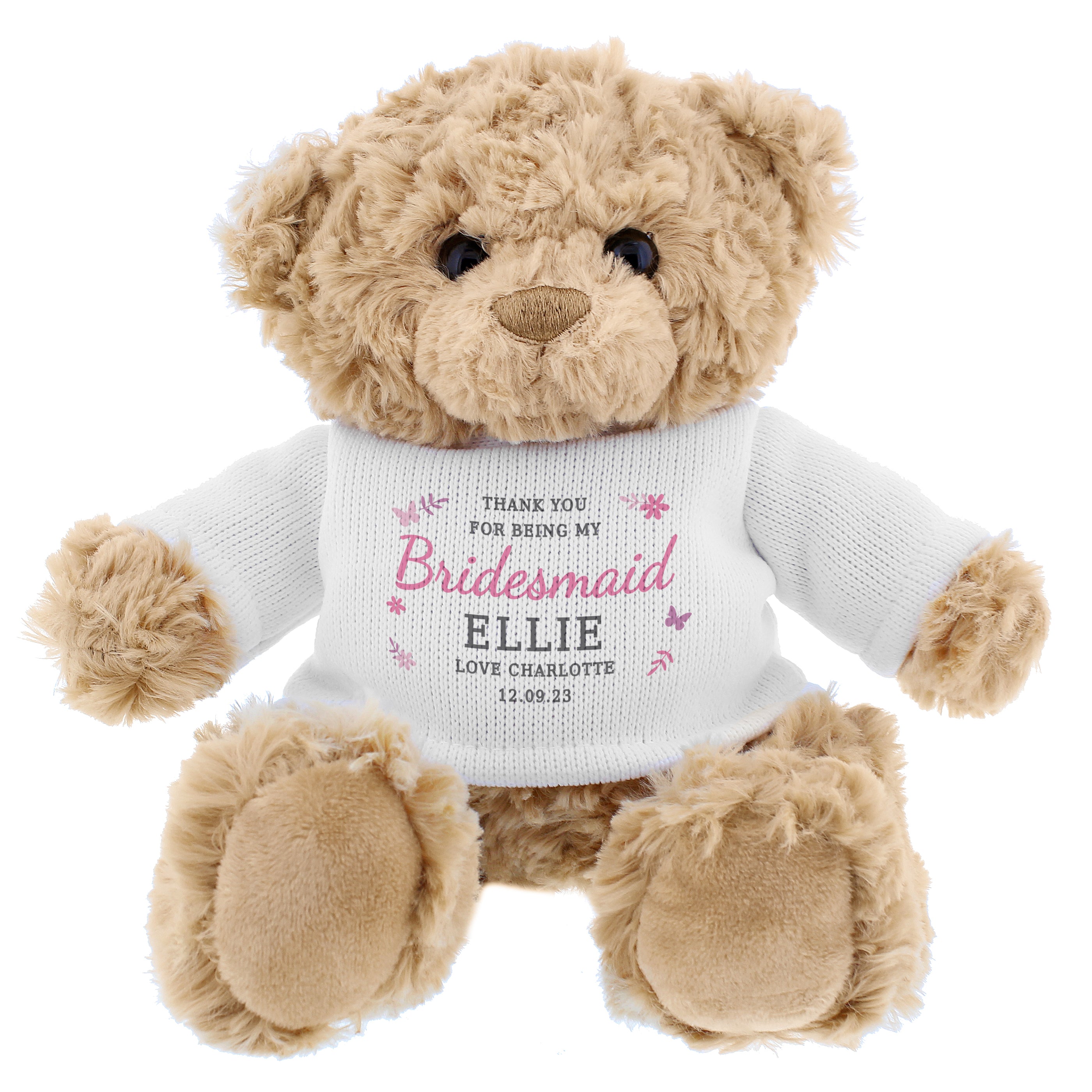 Personalised Girls Free Text Teddy Bear