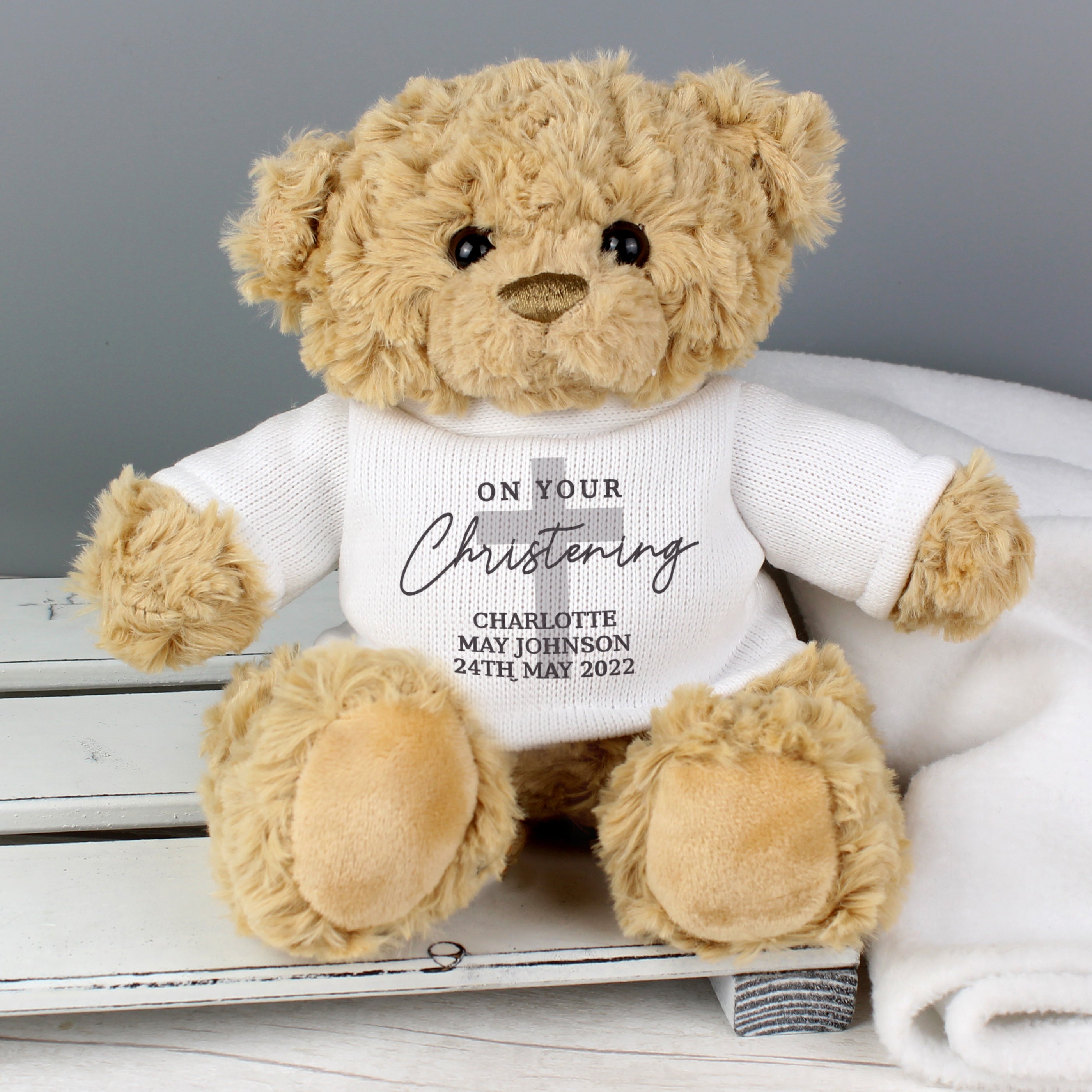 Personalised On Your Christening Teddy Bear