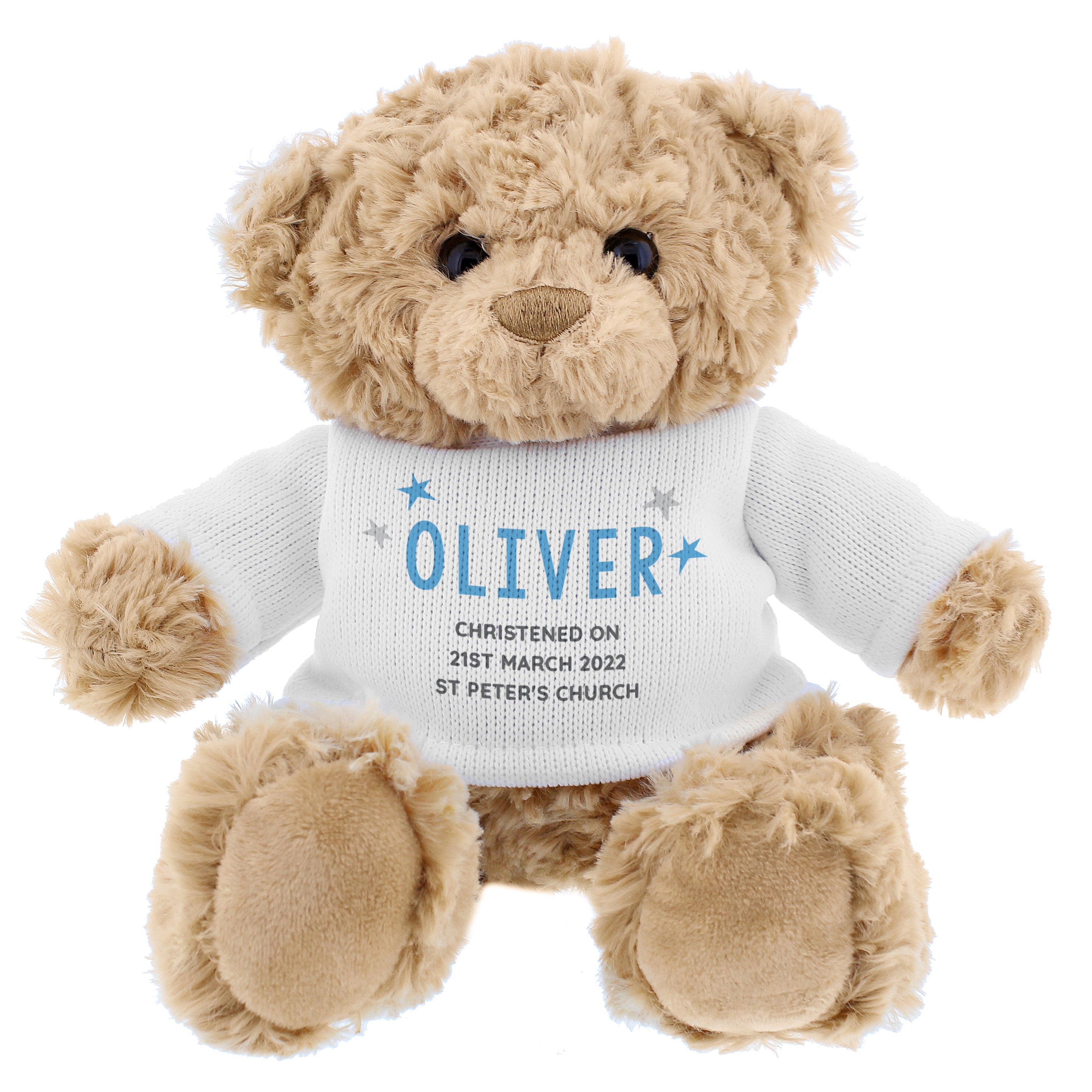 Personalised Blue Name & Message Teddy Bear