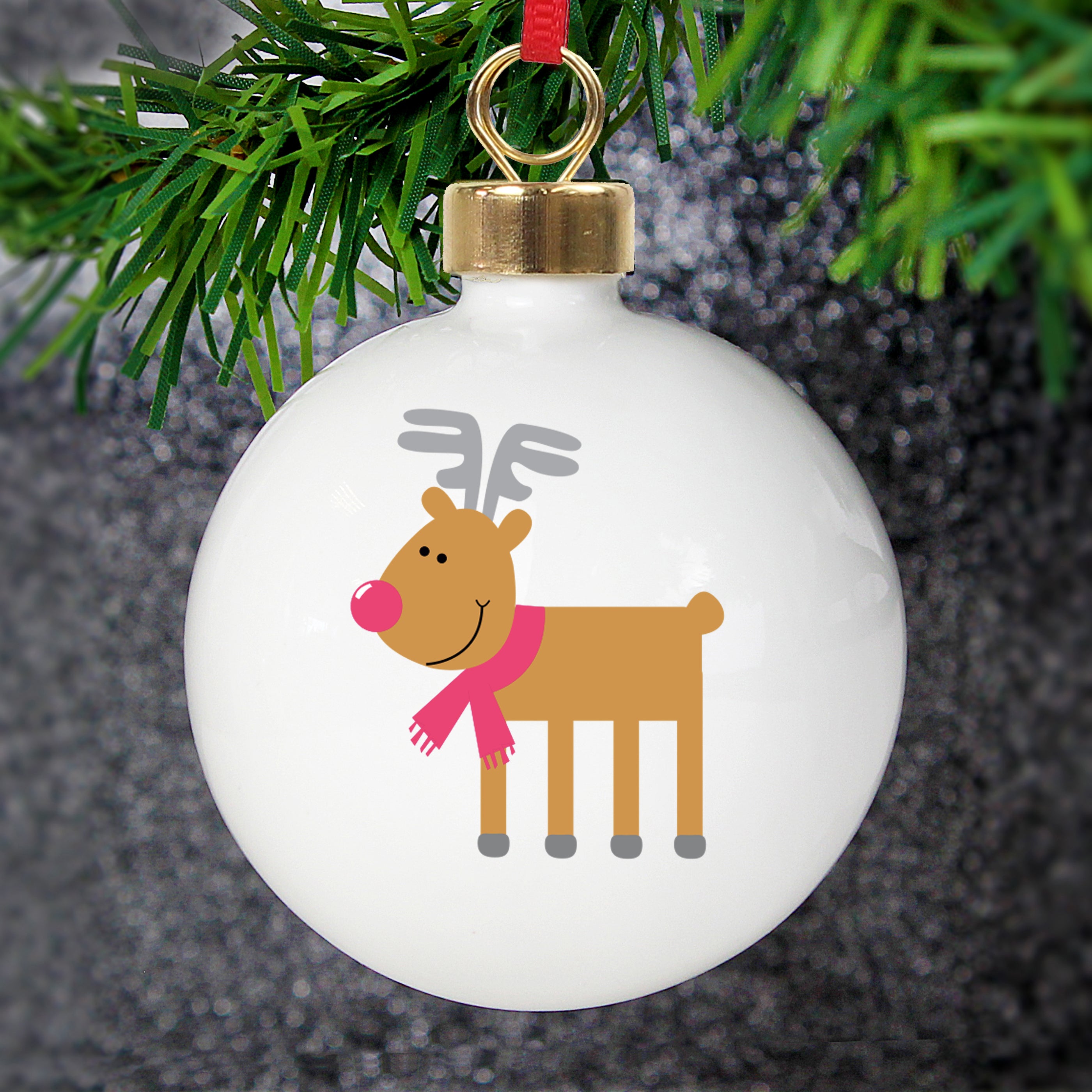 Personalised New Reindeer Bauble