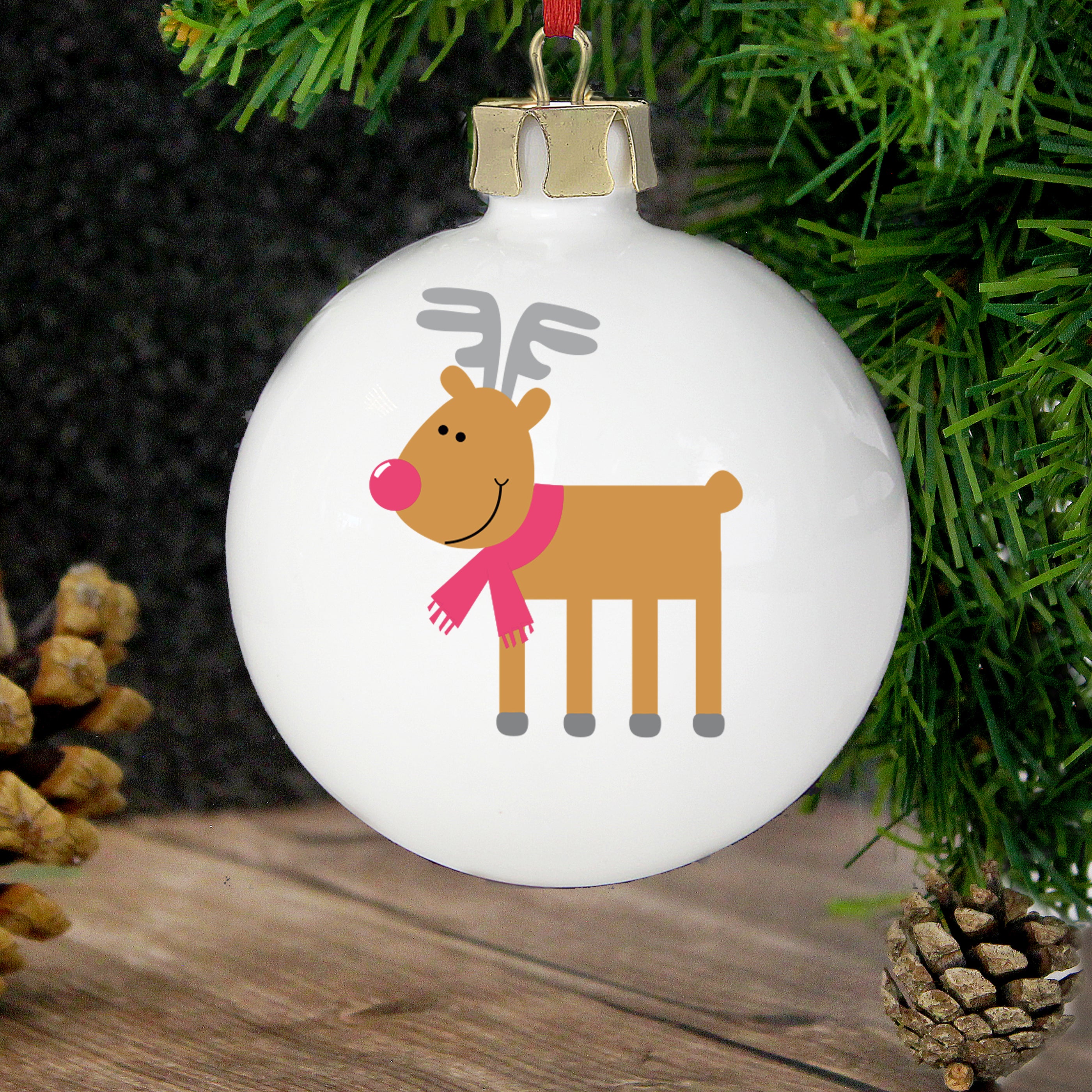 Personalised New Reindeer Bauble