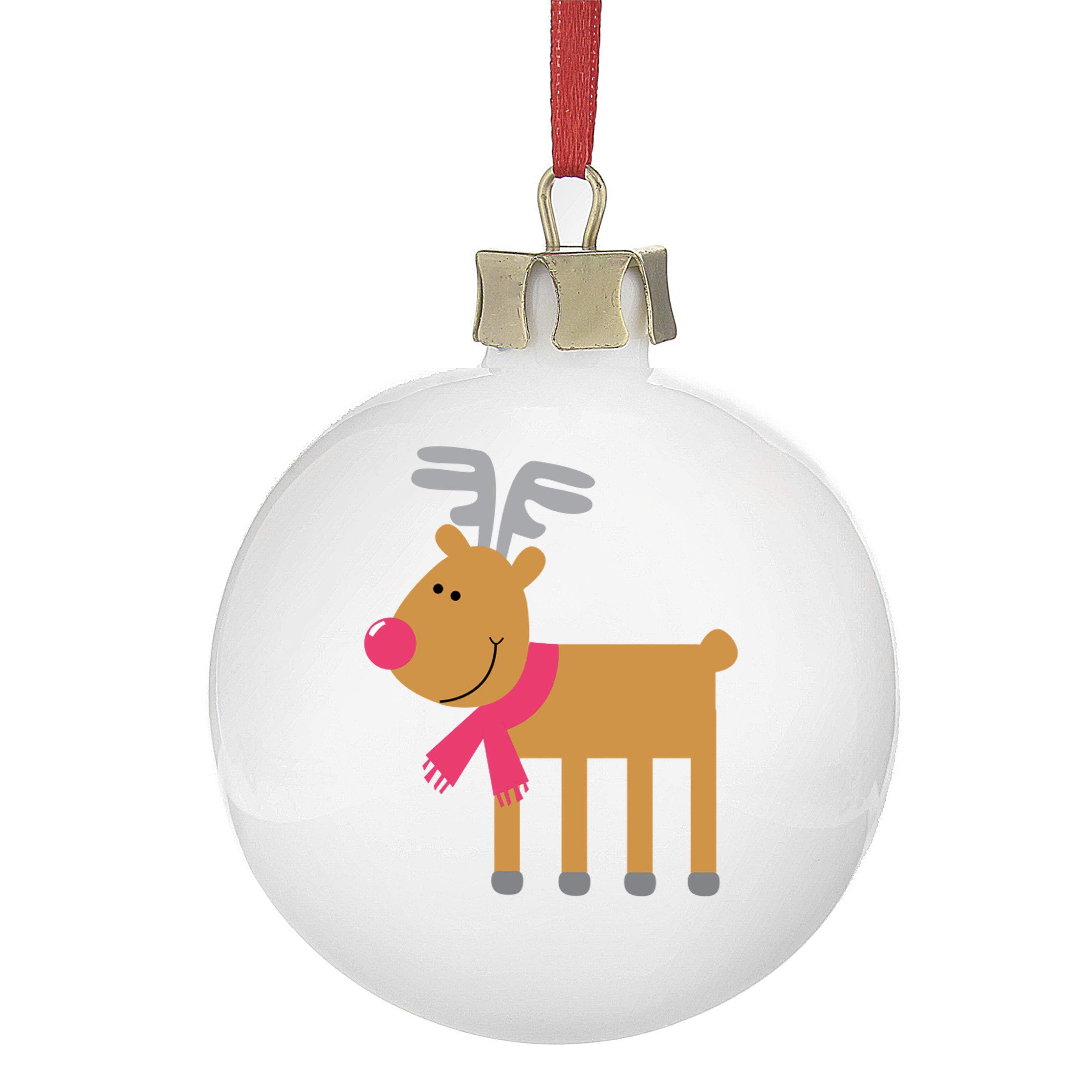 Personalised New Reindeer Bauble