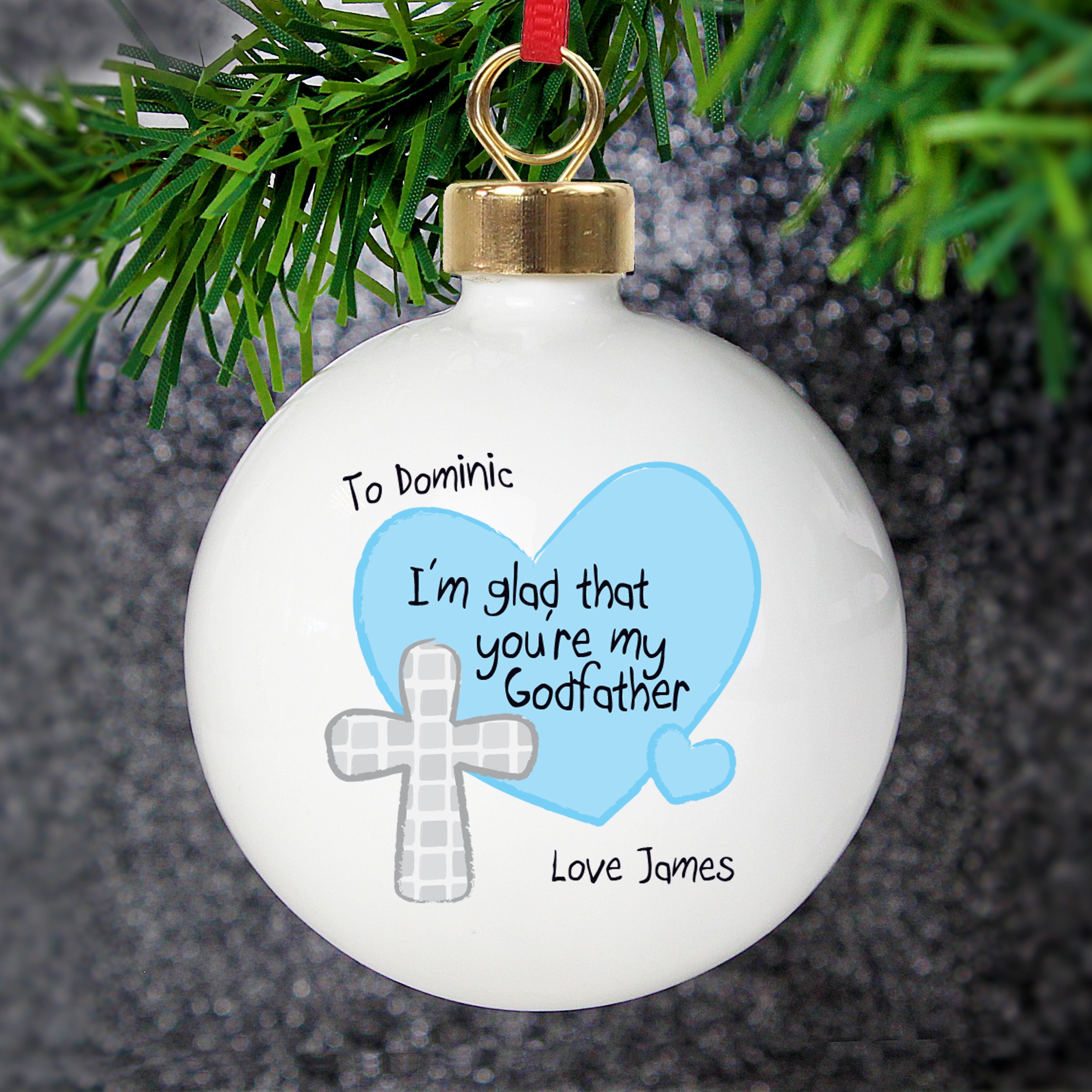 Personalised Godfather Bauble